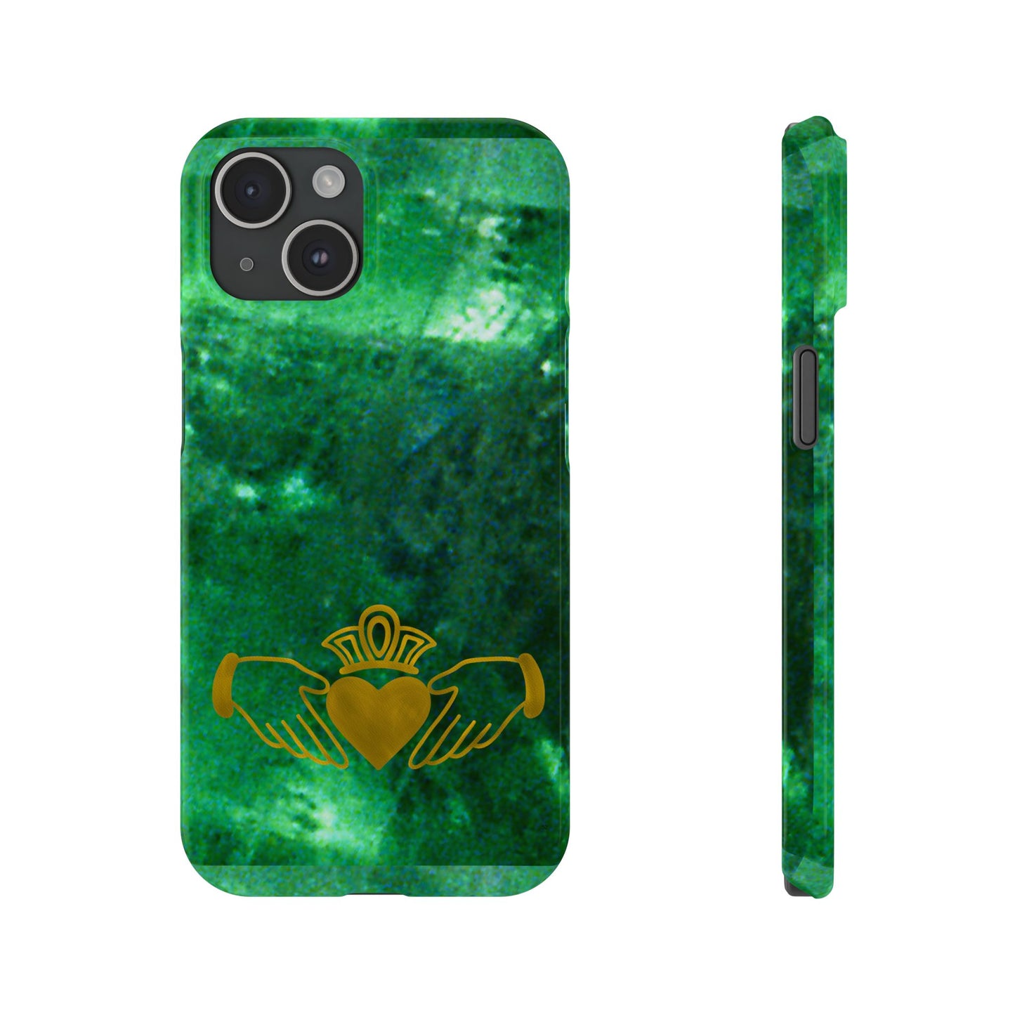 Claddagh Slim Phone Case, Irish Symbol Ring, Love Loyalty Friendship Vintage Gold, Compatible with iPhone 17 16 15 14 13 12 11