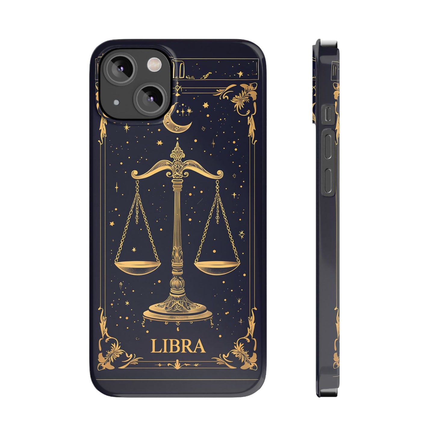 Libra Zodiac Slim Phone Case Astrology Gift for Her, Celestial Star Sign Cover, Birthday Gift, Compatible with iPhone 17, 16, 15, 14, 13