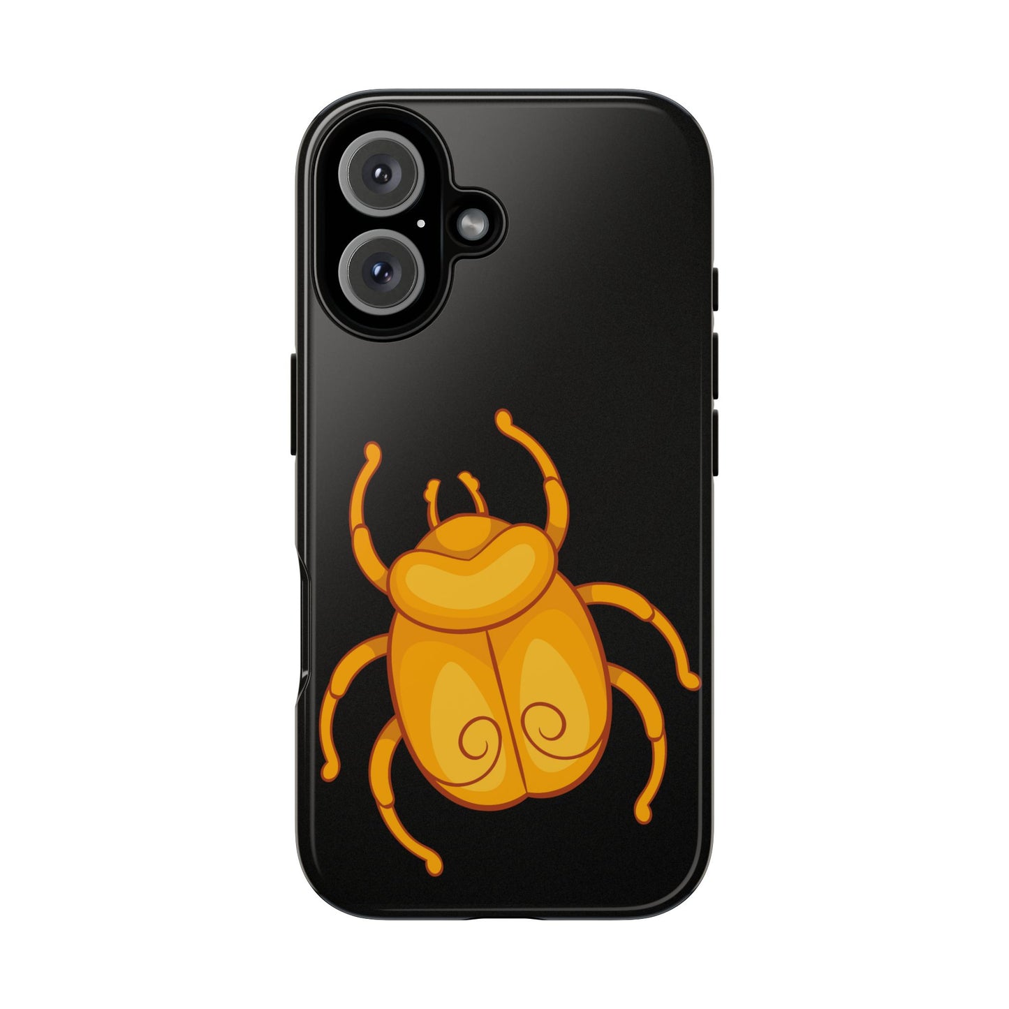 Ancient Egyptian Scarab Tough Phone Case - Gold Beetle Design, Mythological Insect Art, Compatible with iPhone, Galaxy, and Google Phones