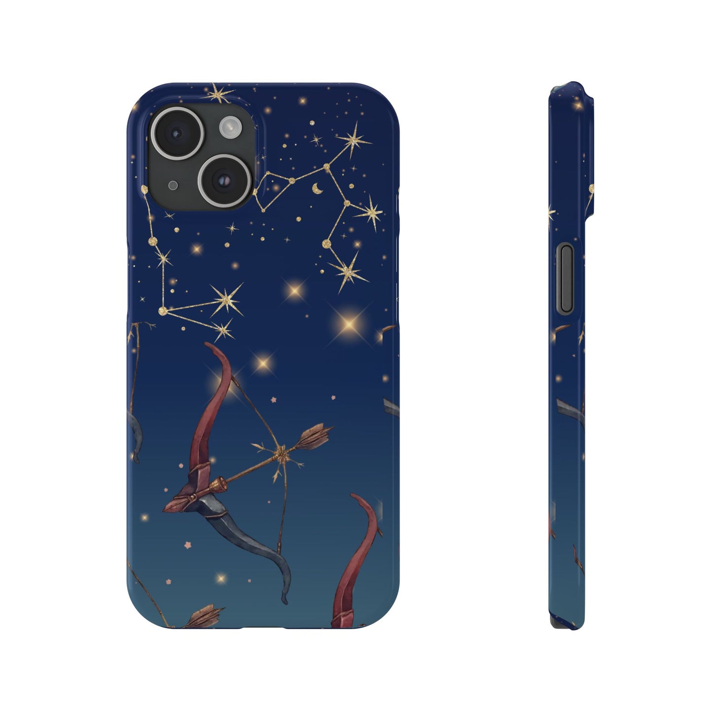 Sagittarius Zodiac Slim Phone Case, Astrology Gift for Her, Celestial Star Sign Cover, Compatible with iPhone 17, 16, 15, 14, 13