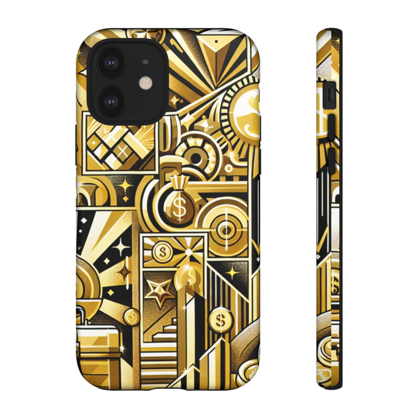 Sagittarius Zodiac Phone Case, Luxury Gold Astrology Gift for Her, Celestial Star Sign Cover with Money and Success Symbols, Birthday Gift