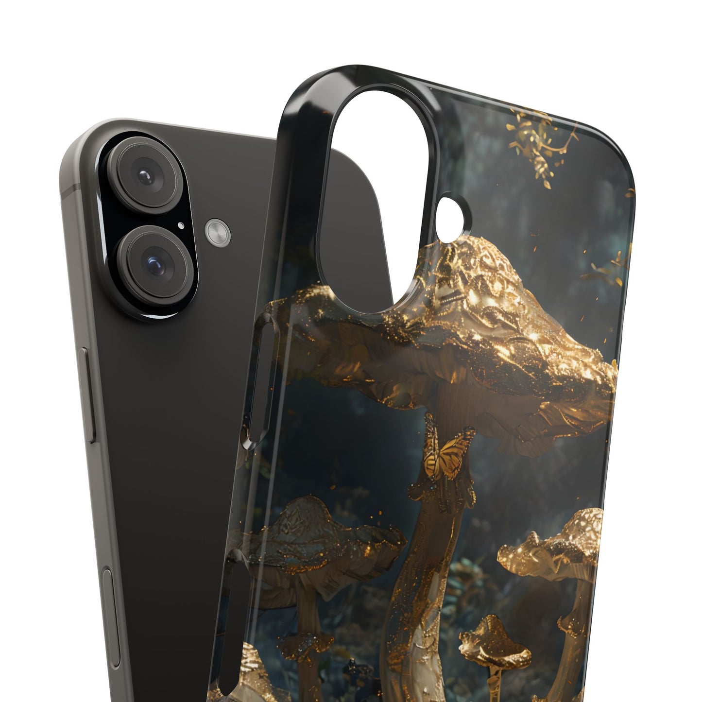 Enchanted Forest Slim Phone Cases, Fantasy Phone Cover, Mushroom Design, Nature Lover Gift, Boho Chic Cell Phone Case