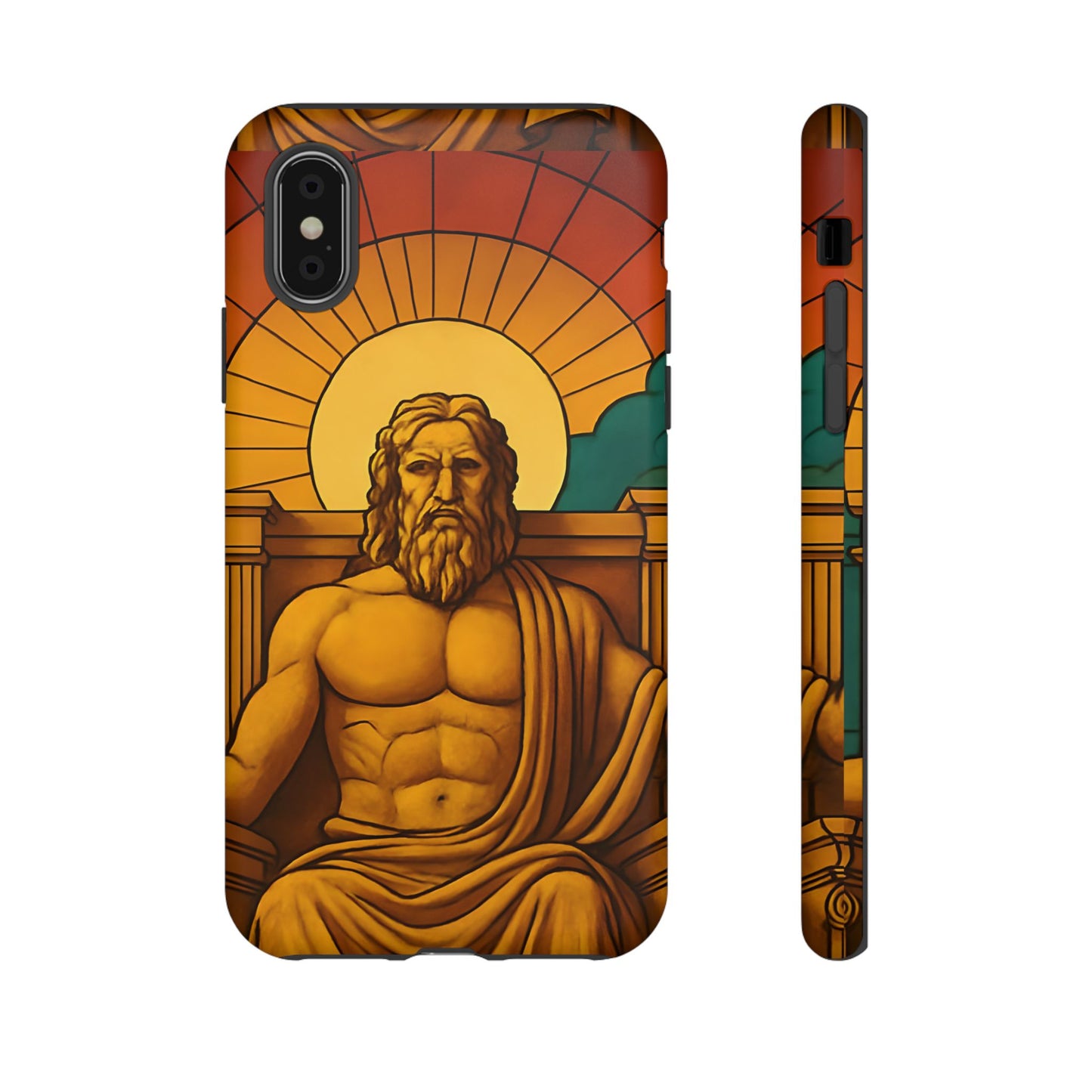 Olympia Zeus Statue Tough Phone Case - Classic Greek Art Design, Historic World Wonder Aesthetic, Compatible with iPhone, Galaxy, and Google