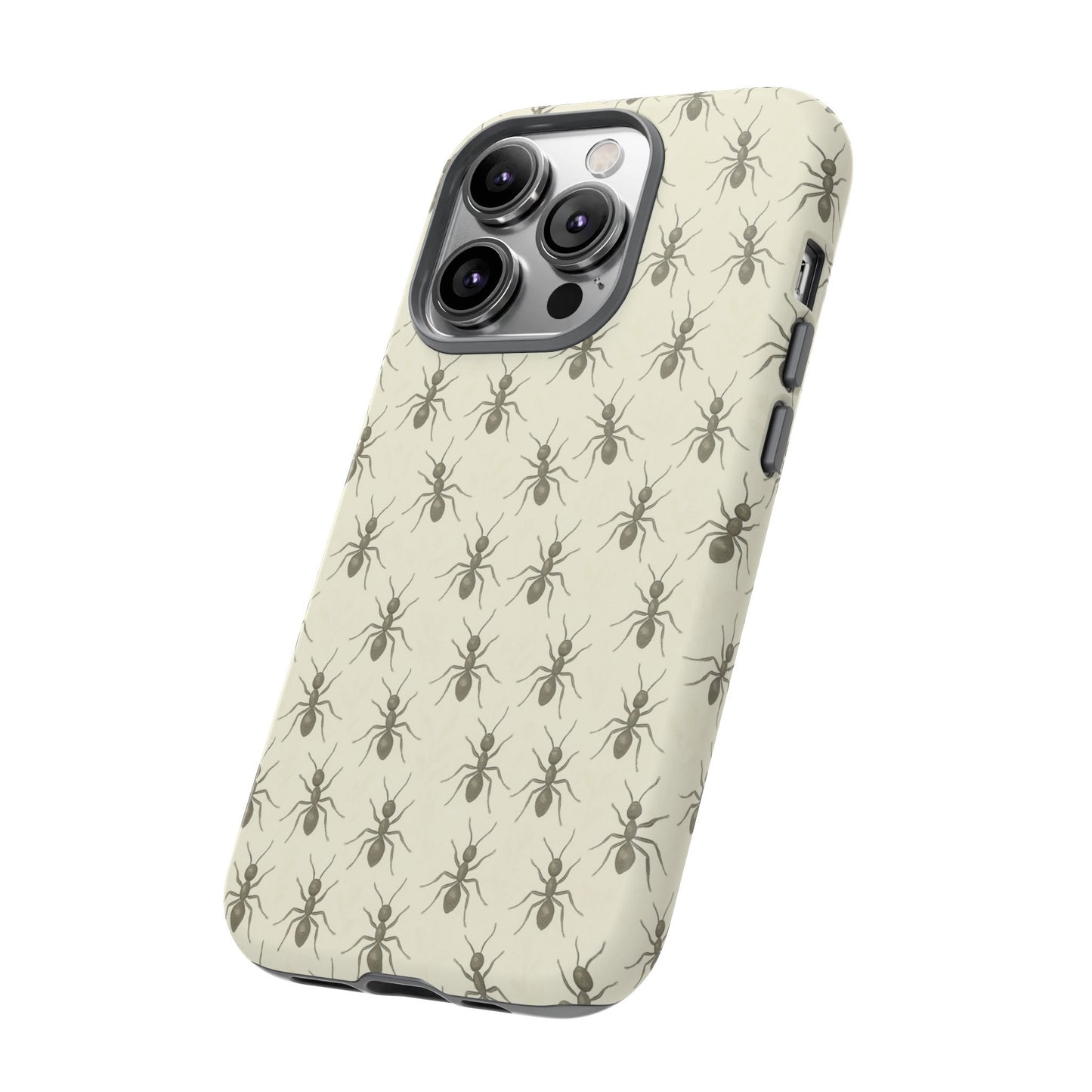 Marching Ant Pattern Tough Phone Case - Realistic Insect Art, Minimalist Nature Aesthetic, Compatible with iPhone, Galaxy, and Google Phones