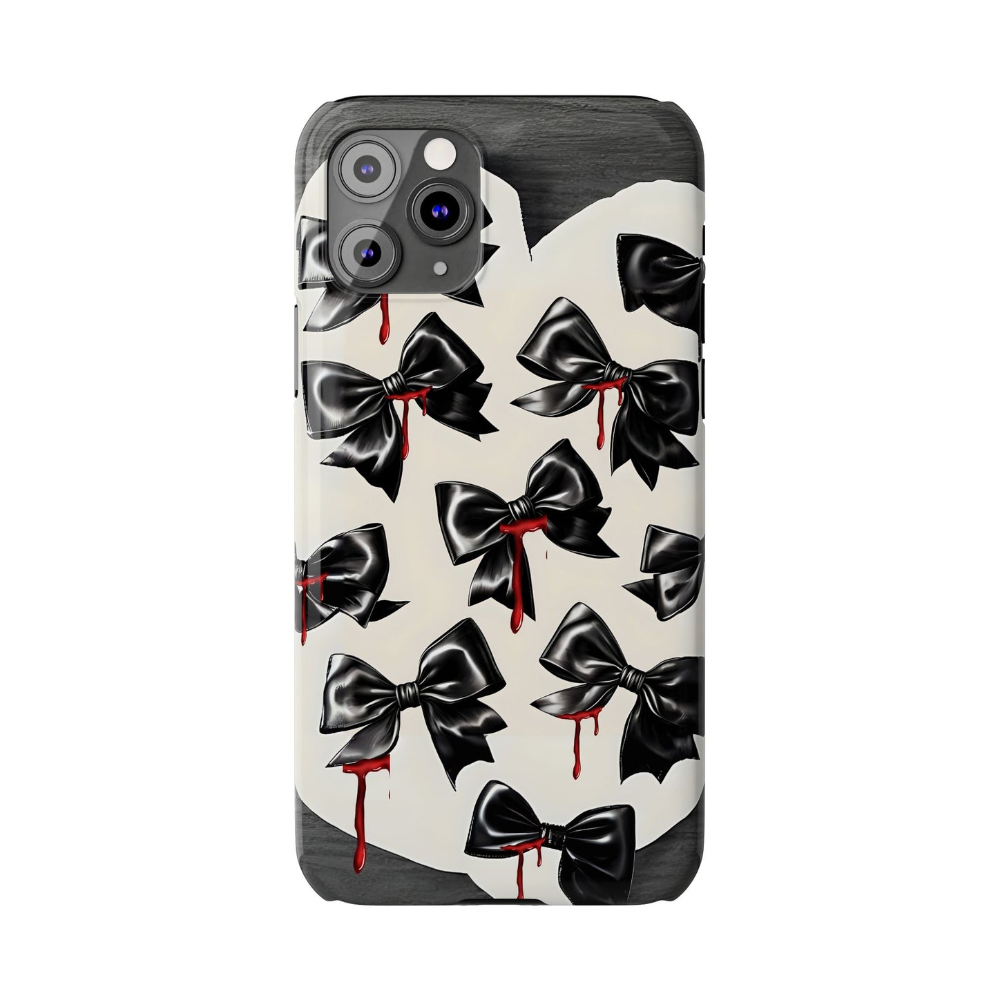 Spooky Halloween Slim Phone Case, Goth Coquette Aesthetic, Cute Horror Style, Perfect for Birthdays and Special Occasions