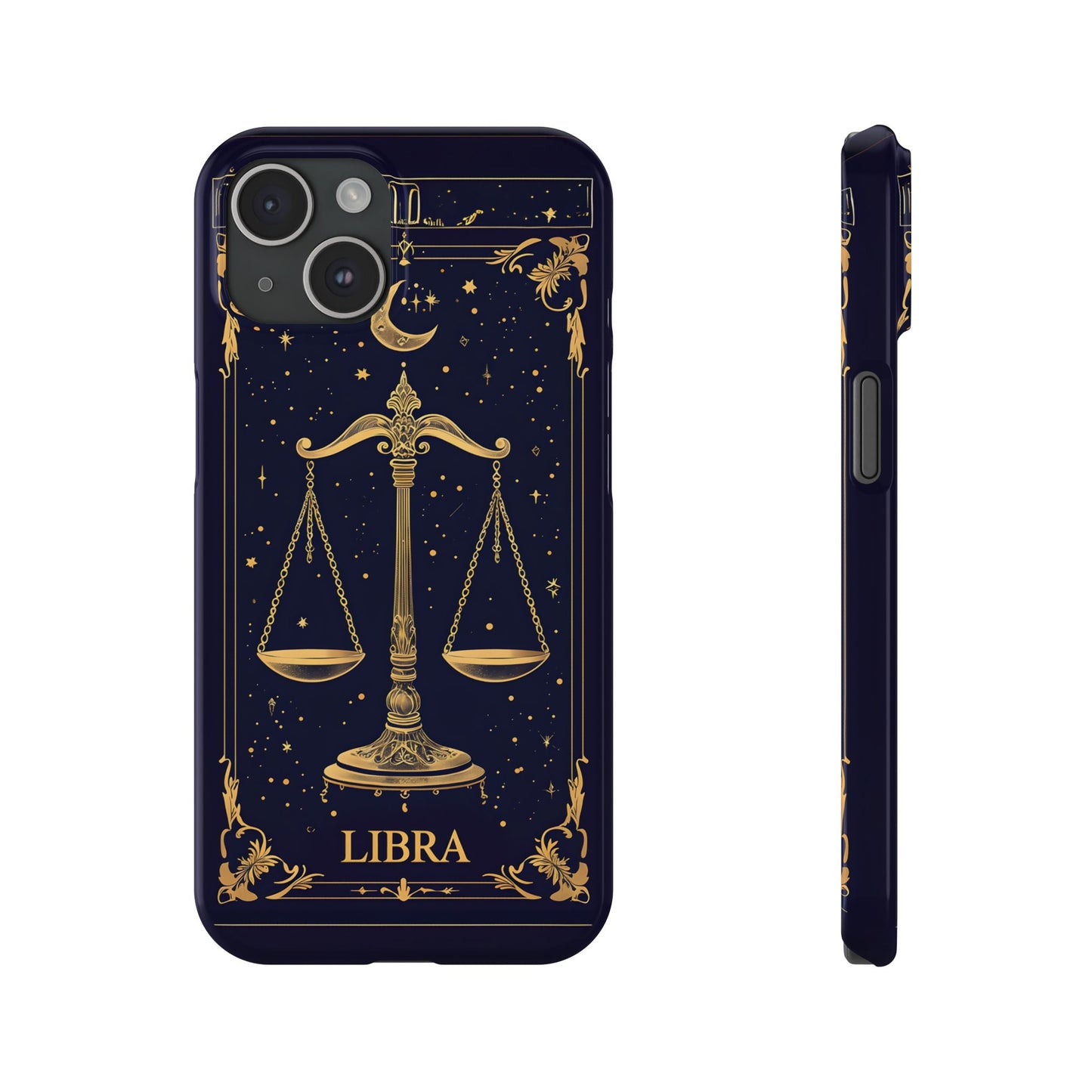 Libra Zodiac Slim Phone Case Astrology Gift for Her, Celestial Star Sign Cover, Birthday Gift, Compatible with iPhone 17, 16, 15, 14, 13