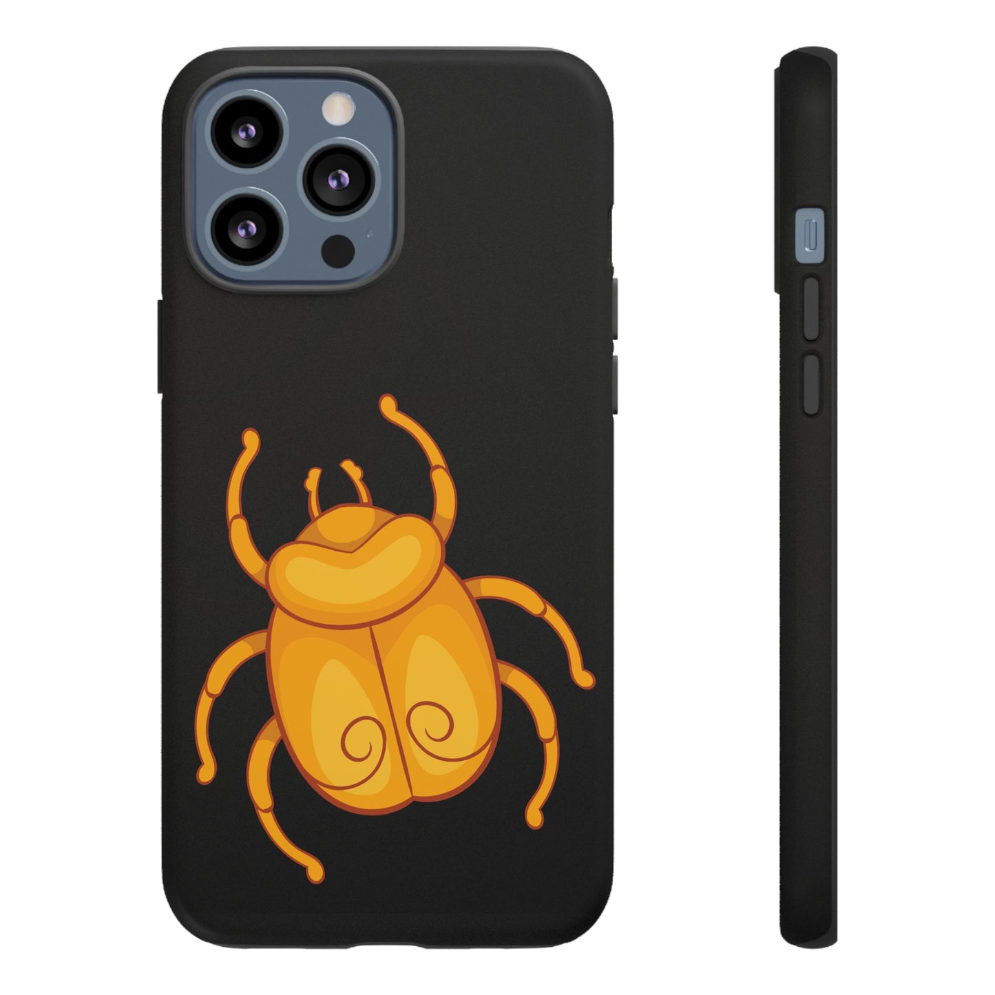 Ancient Egyptian Scarab Tough Phone Case - Gold Beetle Design, Mythological Insect Art, Compatible with iPhone, Galaxy, and Google Phones