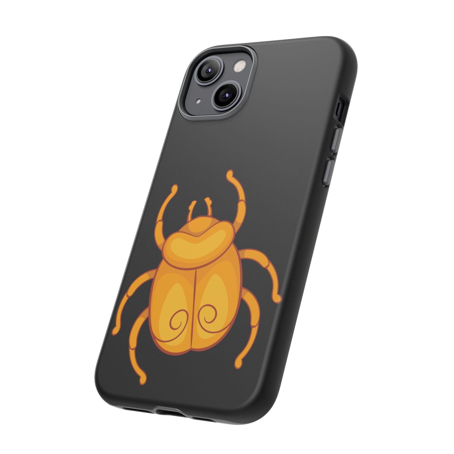 Ancient Egyptian Scarab Tough Phone Case - Gold Beetle Design, Mythological Insect Art, Compatible with iPhone, Galaxy, and Google Phones