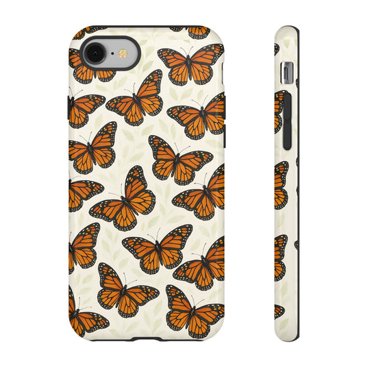 Garden Butterfly Tough Phone Case - Cottagecore Insect Art, Nature-Inspired Design, Compatible with iPhone, Galaxy, and Google Phones