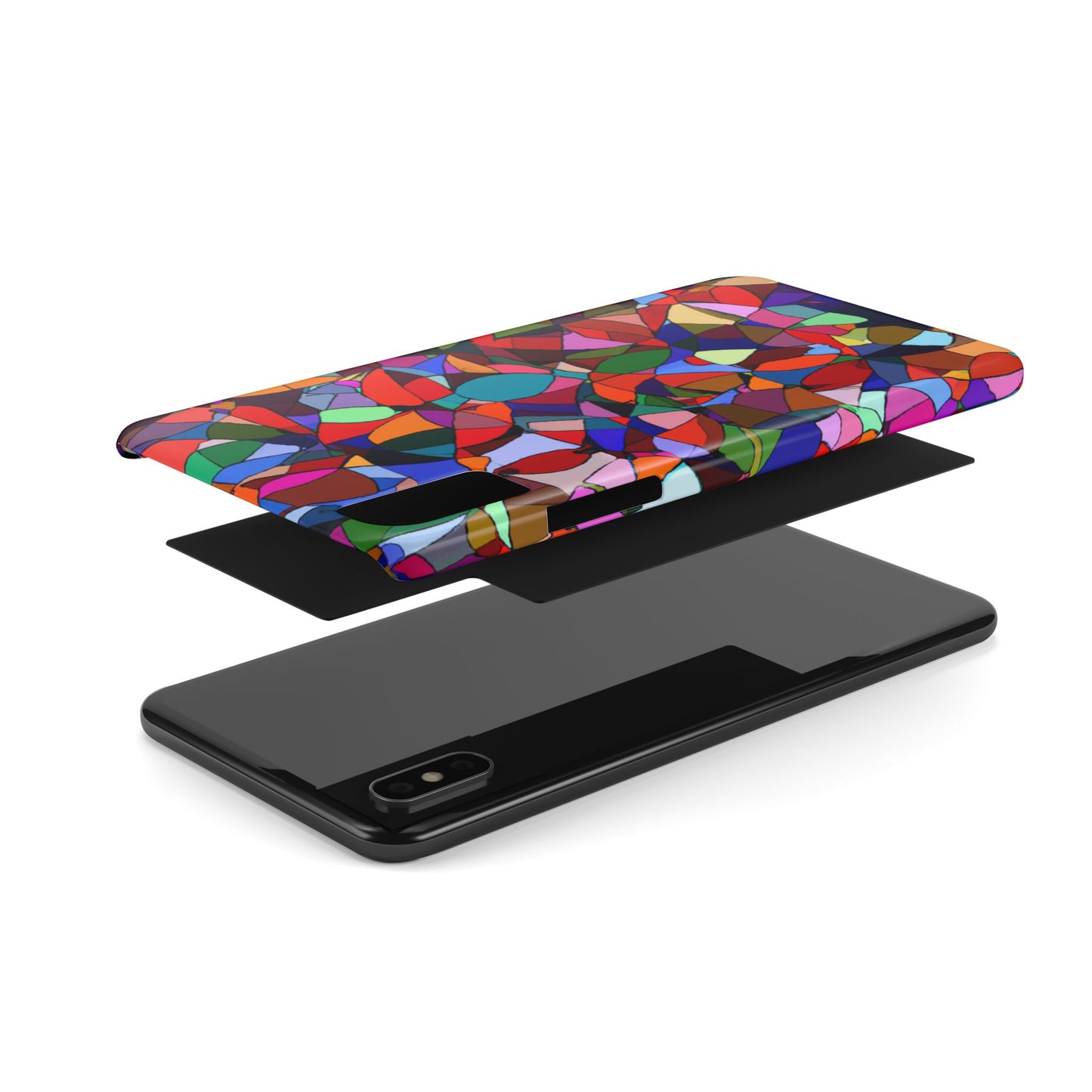 Colorful Stained Glass Modern Abstract- Colorful Art, Stylish Accessory, Fun Gift, Unique Design, Phone Protection