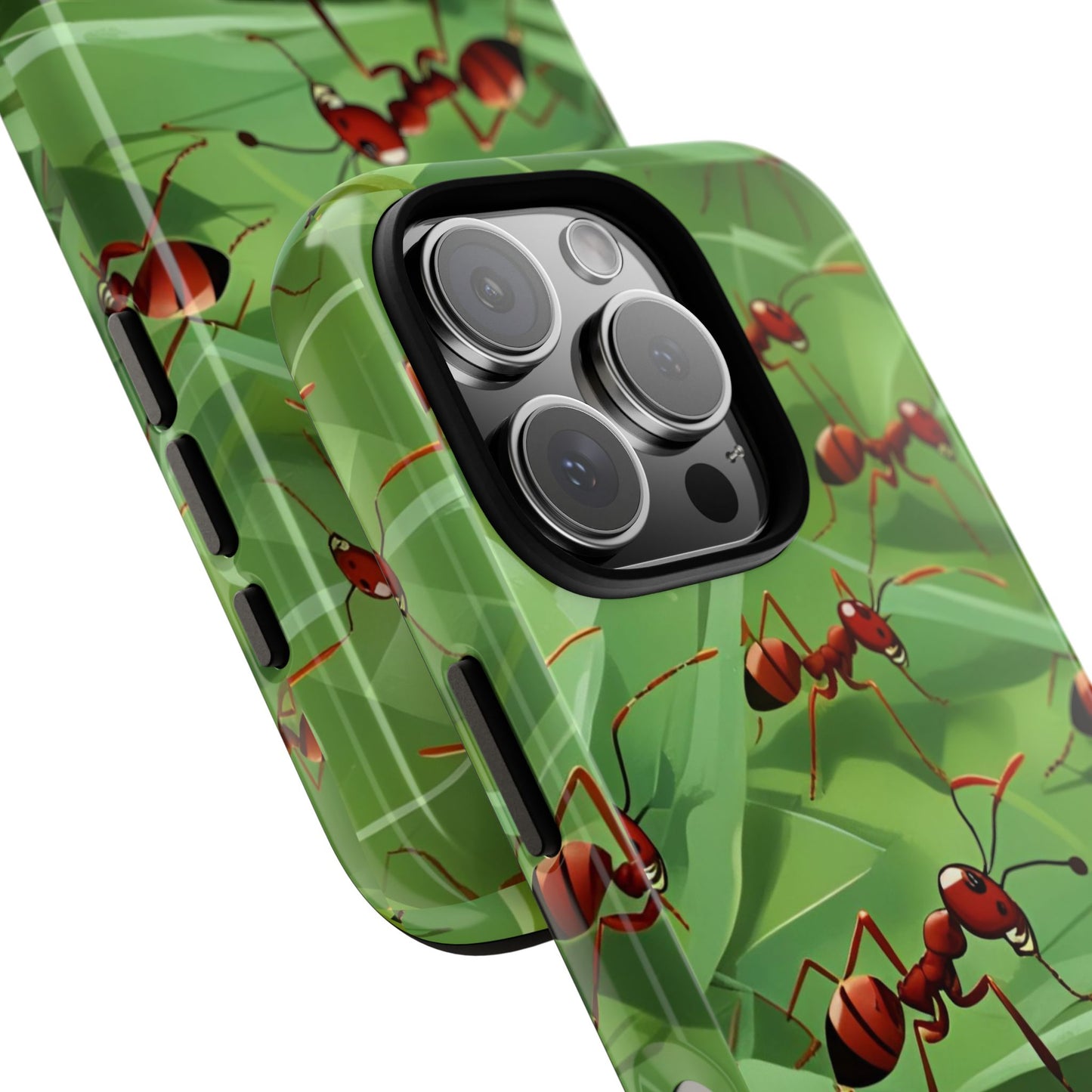 Marching Ant Pattern Tough Phone Case - Realistic Insect Art, Minimalist Nature Aesthetic, Compatible with iPhone, Galaxy, and Google Phones