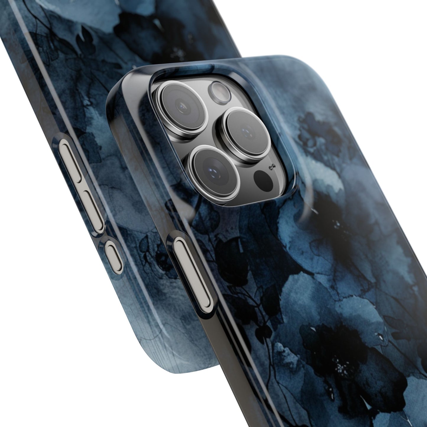 Elegant Floral Slim Phone Cases | Trendy Phone Cover, Blue Flower Design, Gift for Her, Stylish Mobile Case, Floral Accessories