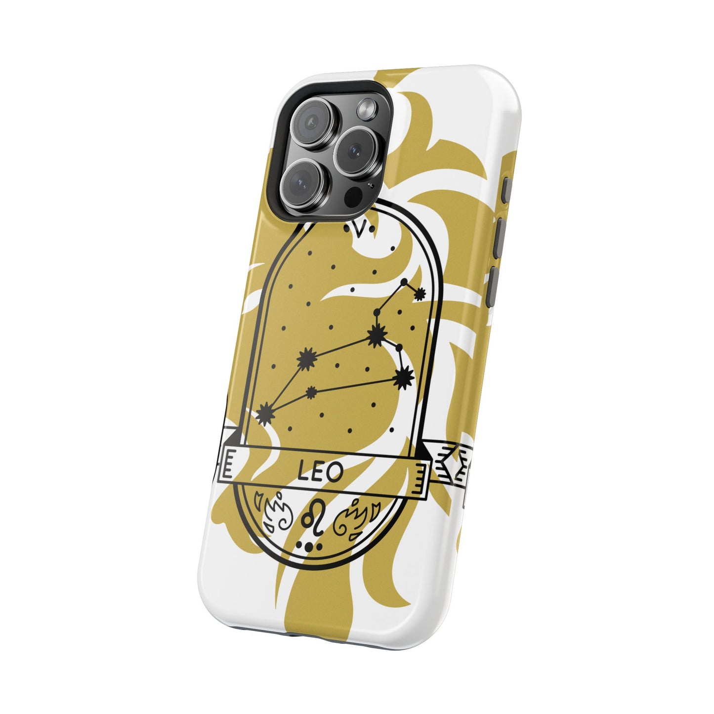 Leo Zodiac Magnetic Phone Case, Astrology Gift for Her, Celestial Star Sign Cover, Compatible with iPhone 17, 16, 15, 14, 13