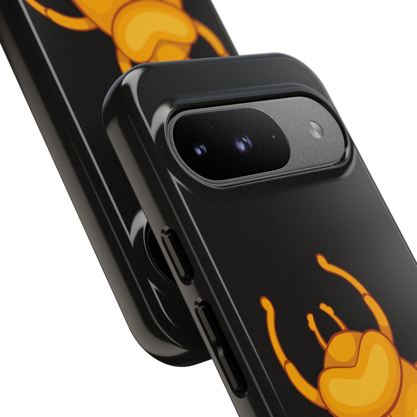 Ancient Egyptian Scarab Tough Phone Case - Gold Beetle Design, Mythological Insect Art, Compatible with iPhone, Galaxy, and Google Phones