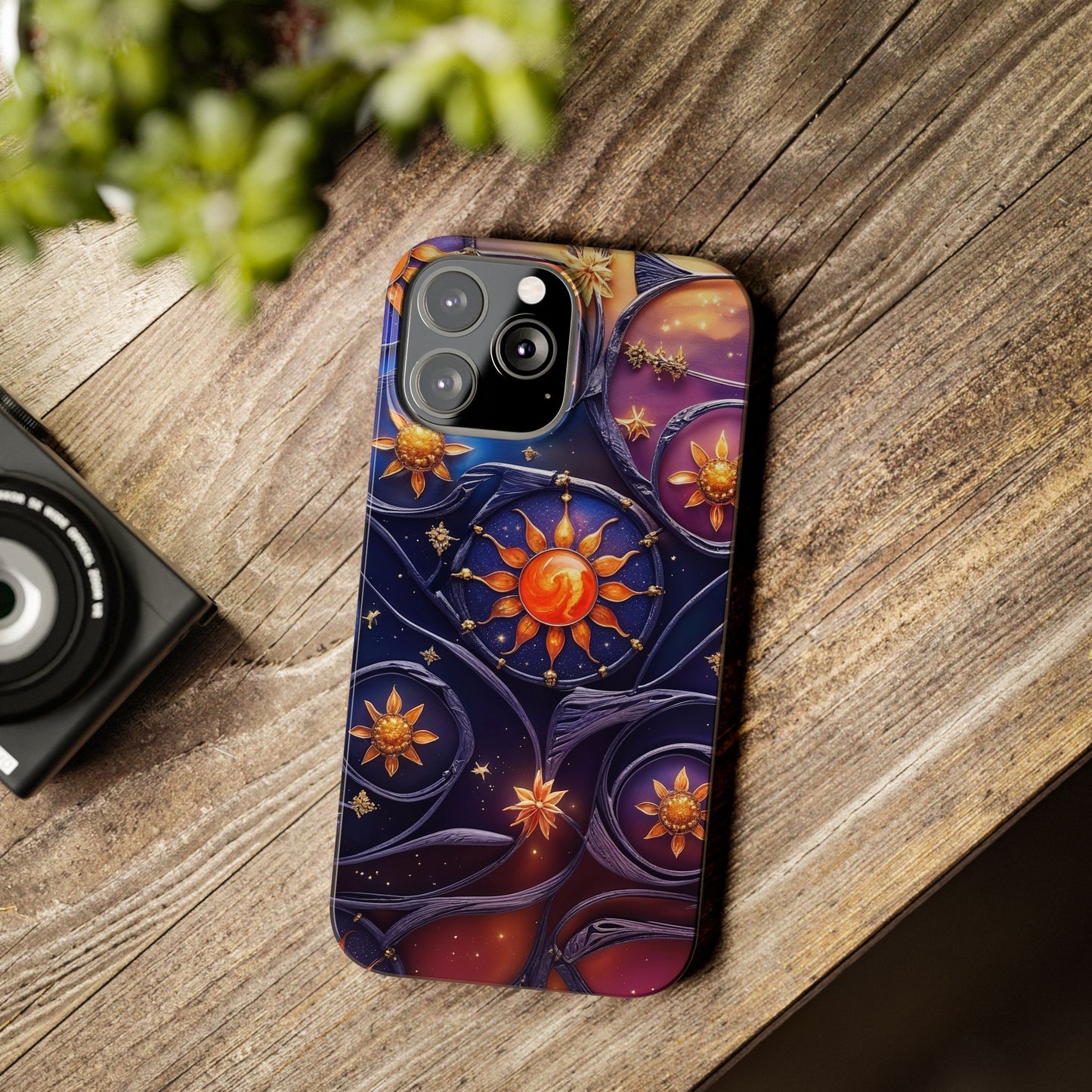 Celestial Slim Phone Cases, Starry Sky Phone Cover, Zodiac Design, Astrology Gift, Cosmic Phone Accessories