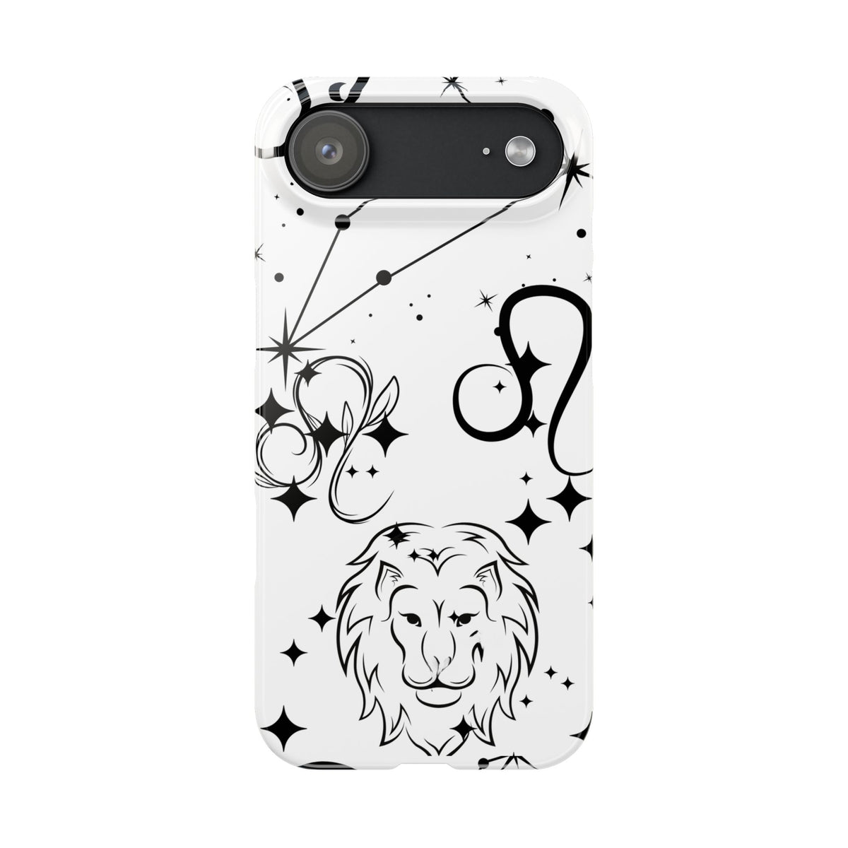 Leo Zodiac Slim Phone Case, Astrology Gift for Her, Celestial Star Sign Cover, Compatible with iPhone 17, 16, 15, 14, 13, 12, 11