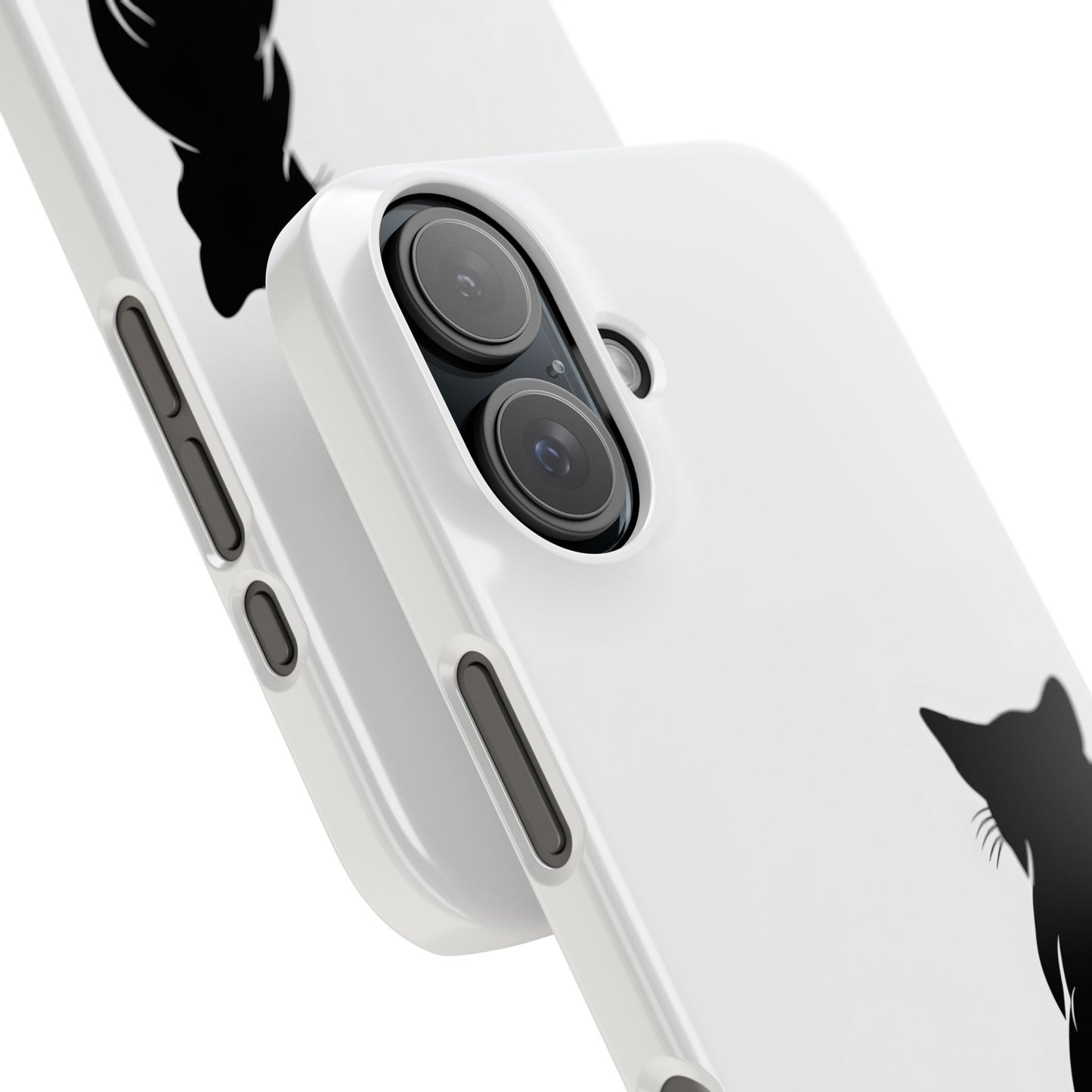 Black Cat Halloween Slim Phone Case Coquette, Creepy Cute Gift for Her, Goth Coquette Spooky Case, Compatible with iPhone, Galaxy, Google