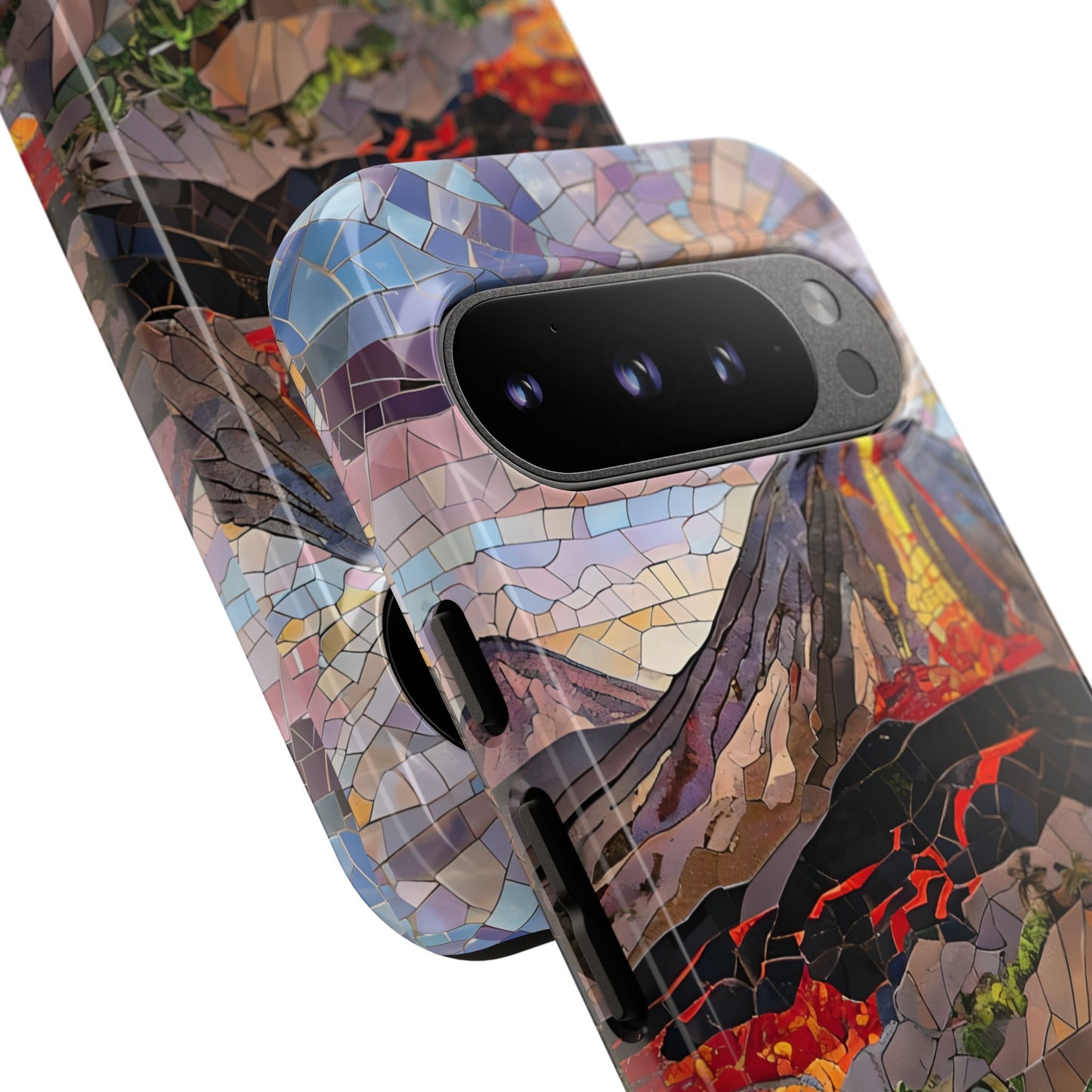 Hawaii Volcanoes National Park Hawaii Phone Case, Mosaic Phone Case, Hawaii Nature Art, National Park Gift, Scenic Waterfall Phone Cover