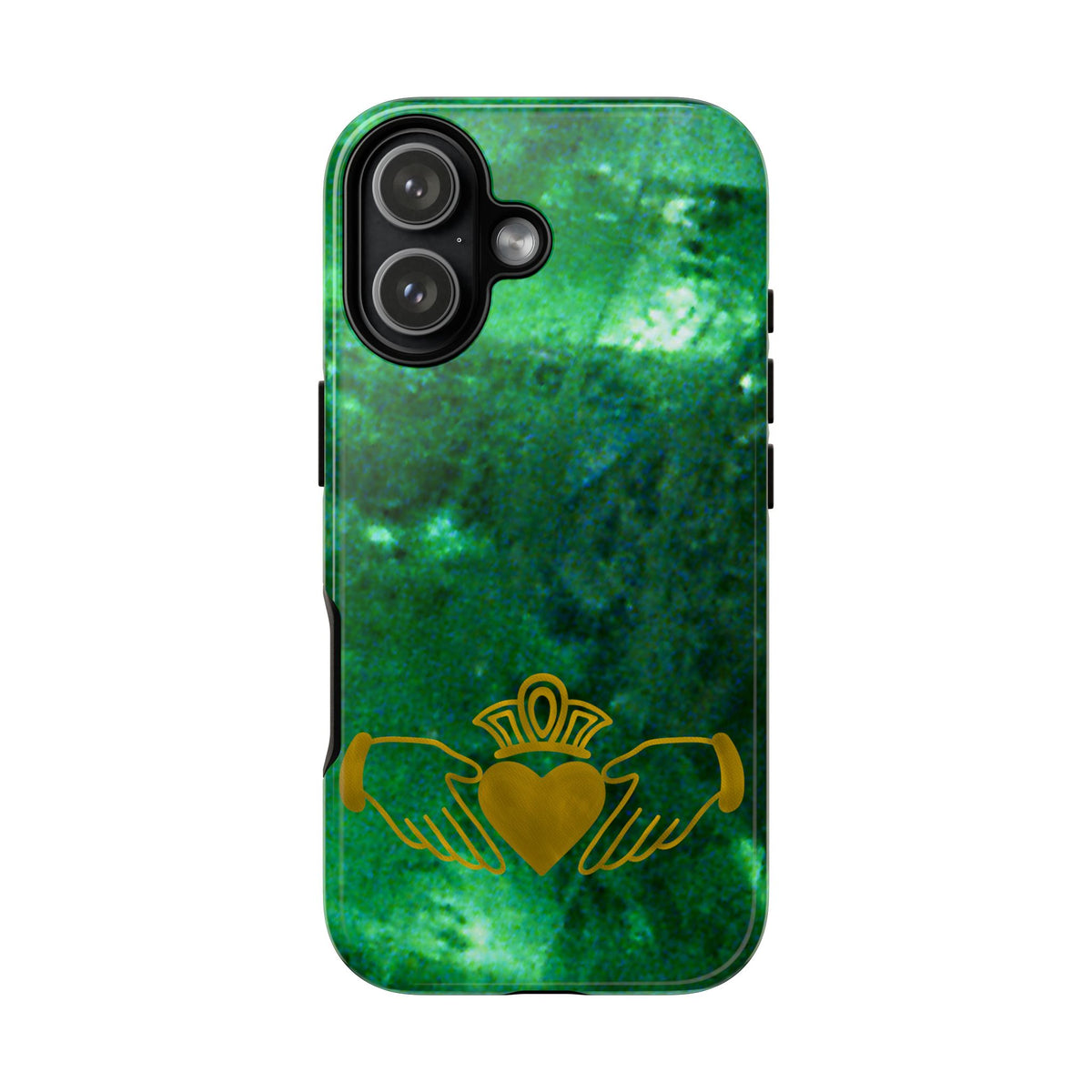 Claddagh Tough Phone Case Irish Symbol Ring Love Loyalty Friendship Vintage Gold Compatible with iPhone 17 16 15 14 13 Galaxy Google