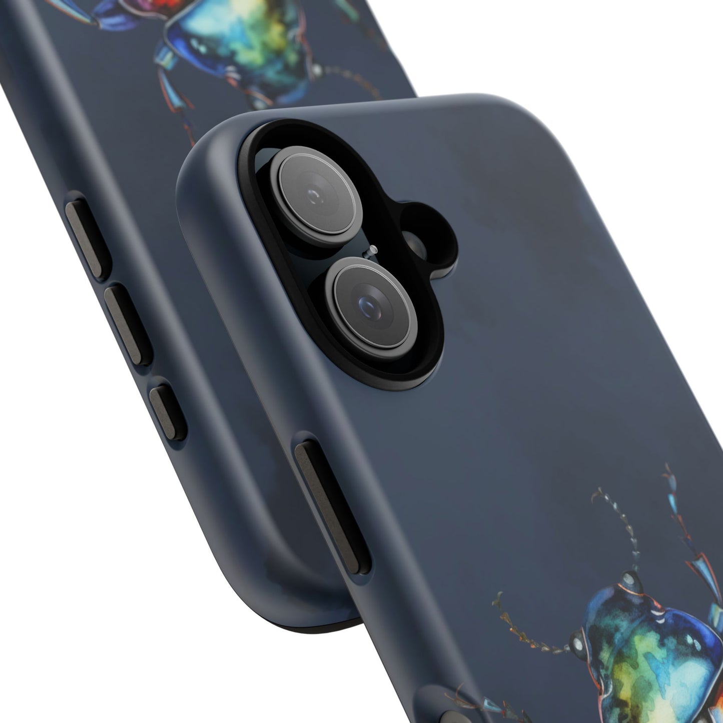 Iridescent Beetle Tough Phone Case - Insect Art Design, Nature-Inspired Pattern, Compatible with iPhone, Galaxy, and Google Phones