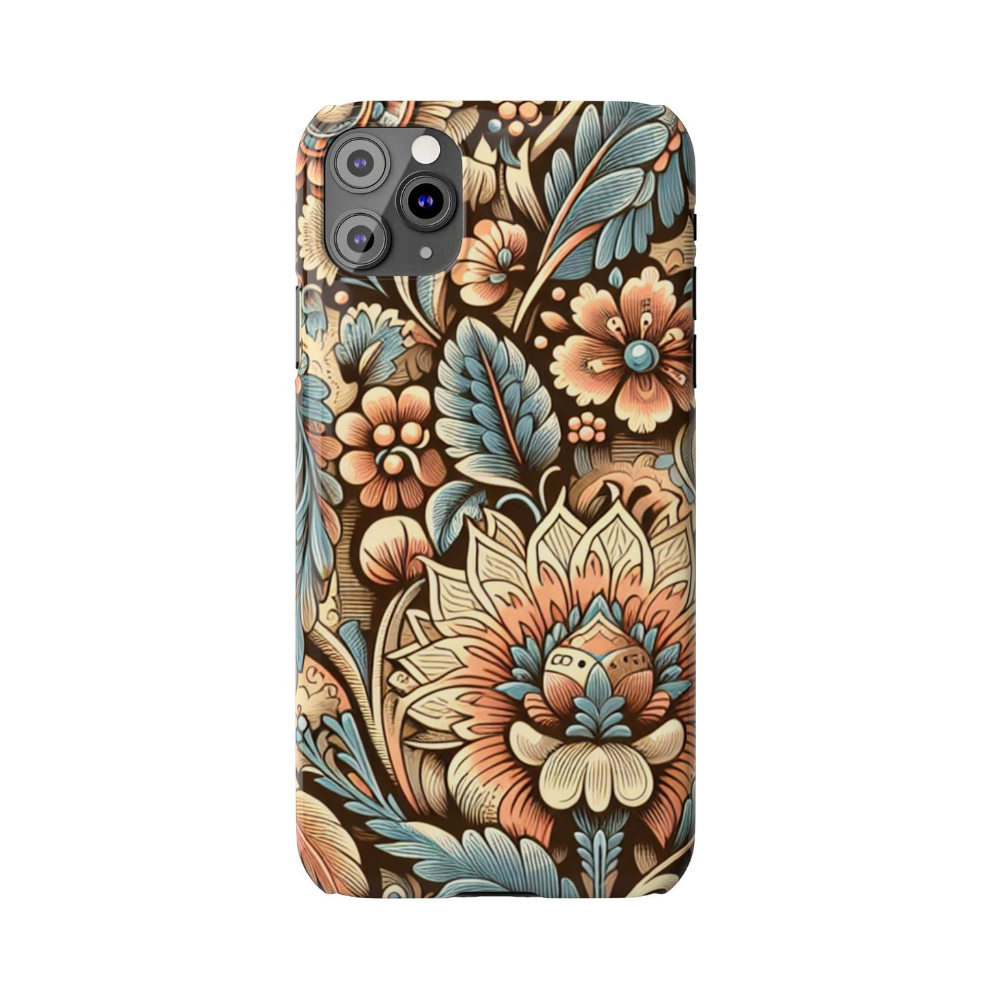 Floral Slim Phone Case, Boho Chic Phone Cover, Stylish Gift for Her, Spring and Summer Accessory, Trendy Phone Protector