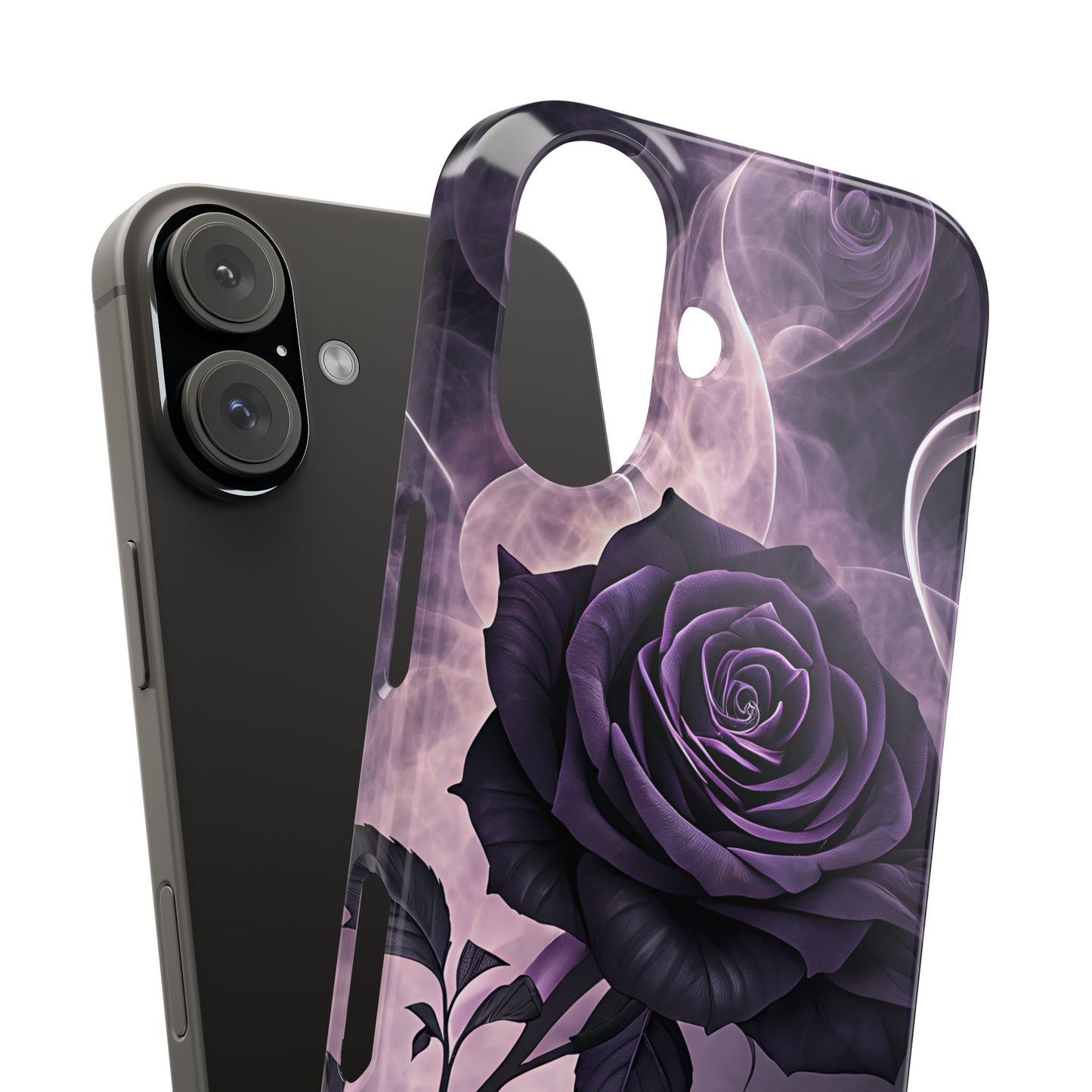 Elegant Purple Rose Phone Cases, Stylish Slim Cases for Flower Lovers, Floral Accessories, Birthday Gifts, Unique Phone Covers
