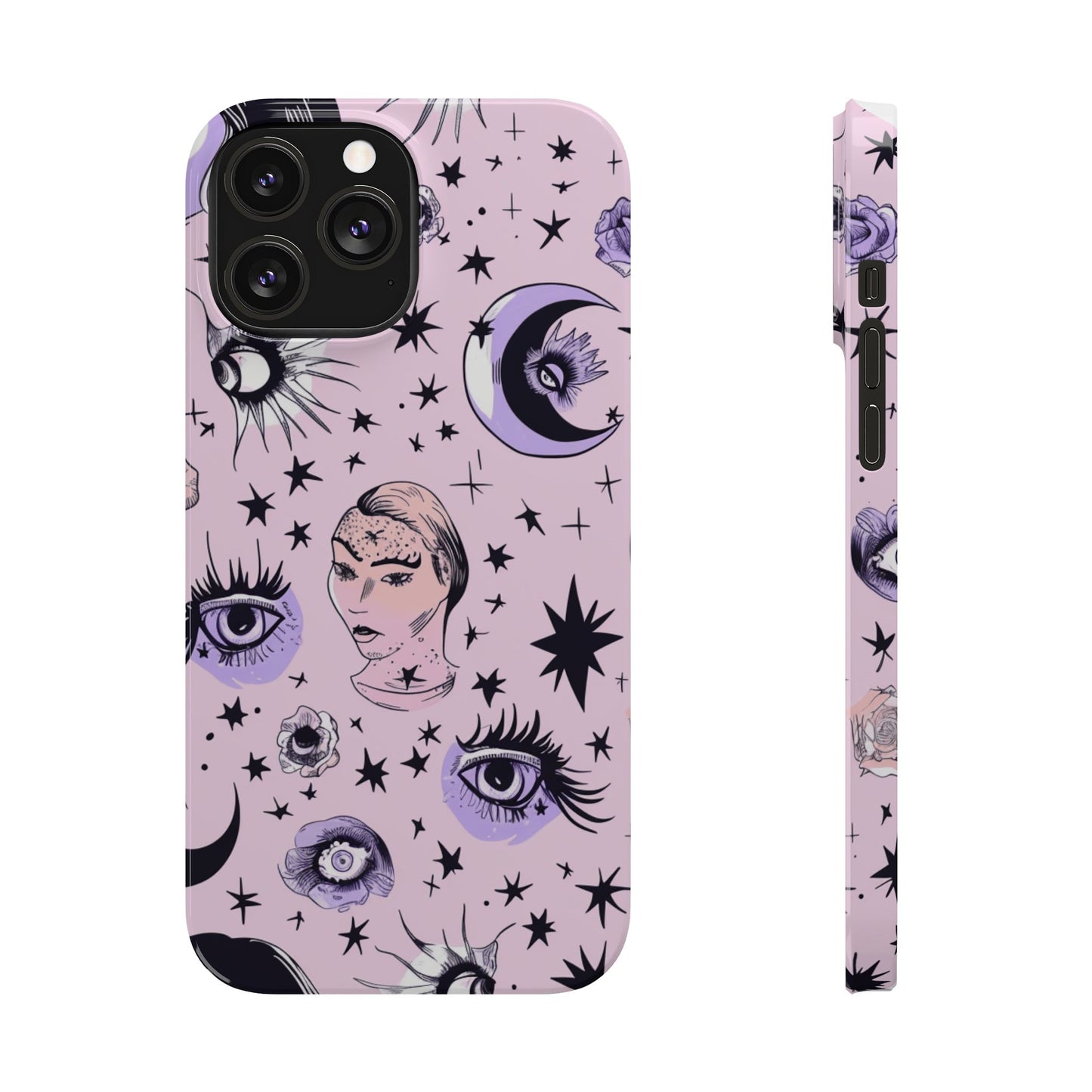 Celestial Slim Phone Cases - Stylish Cosmic Design, Personalized Phone Protectors, Astrology Gifts, Unique Phone Accessories, Moon & Stars
