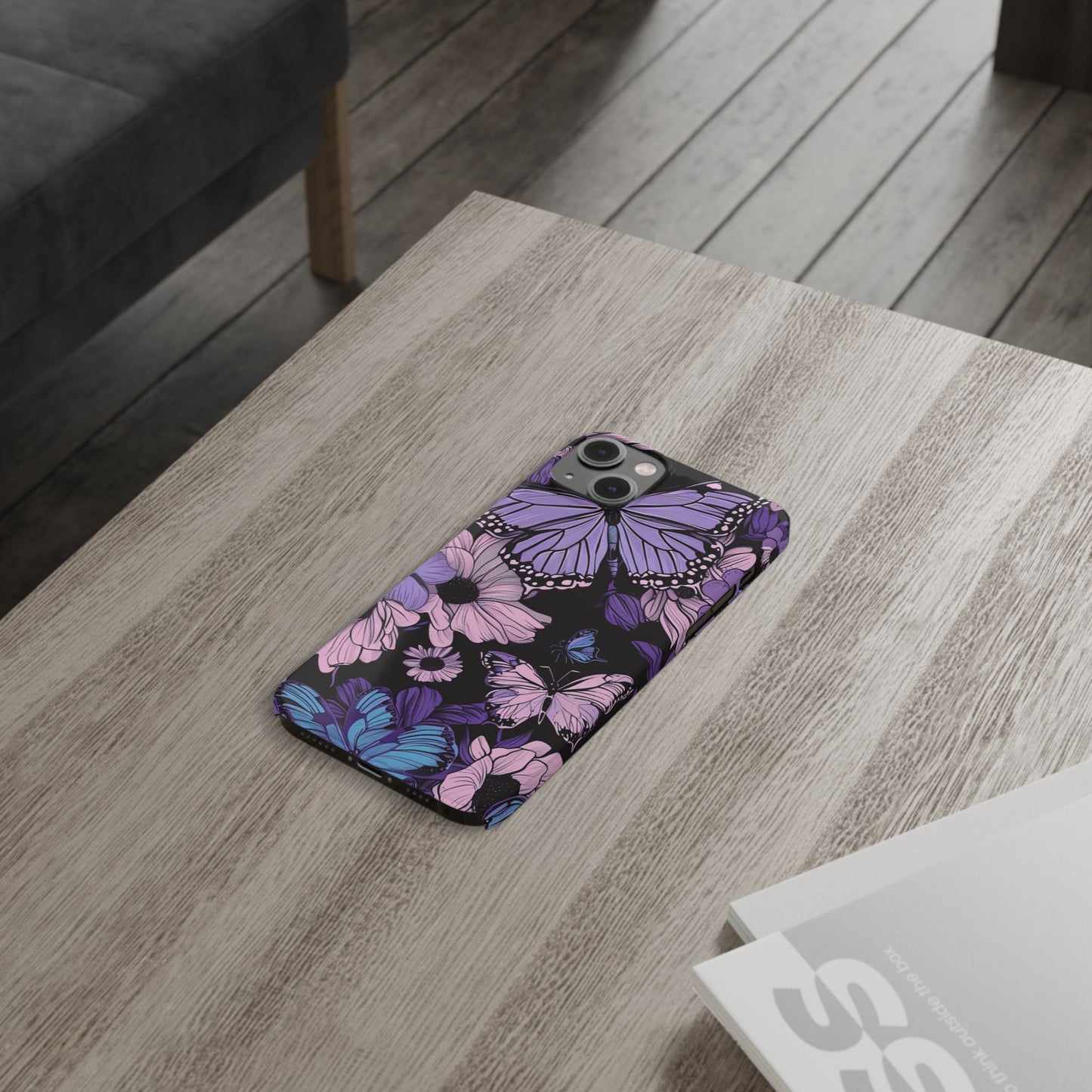 Butterfly Floral Phone Case | Slim Phone Cases for Nature Lovers, Floral Gifts, Trendy Accessories, Spring Vibes, Unique Phone Cover