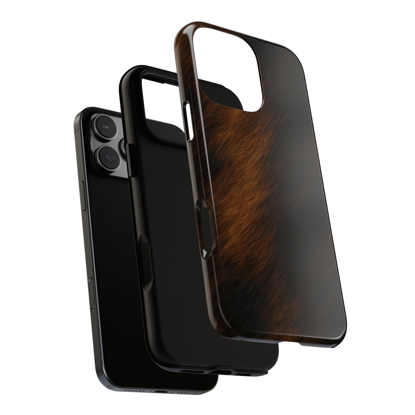 Horse Print Tough Phone Case, Animal Print, Protective Faux Skin Style Cover Compatible with iPhone 17, 16, 15, 14, 13, Galaxy, Google