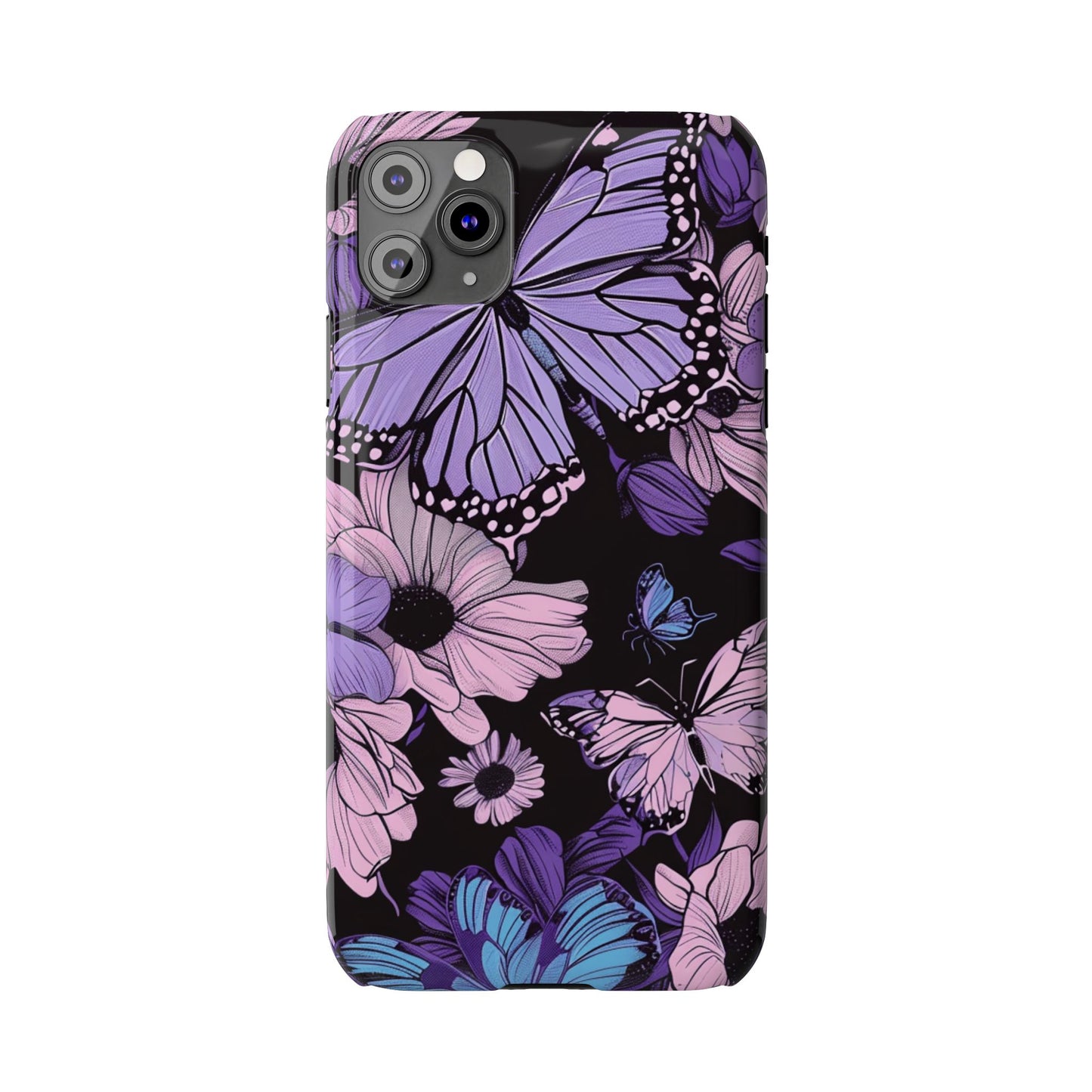 Butterfly Floral Phone Case | Slim Phone Cases for Nature Lovers, Floral Gifts, Trendy Accessories, Spring Vibes, Unique Phone Cover