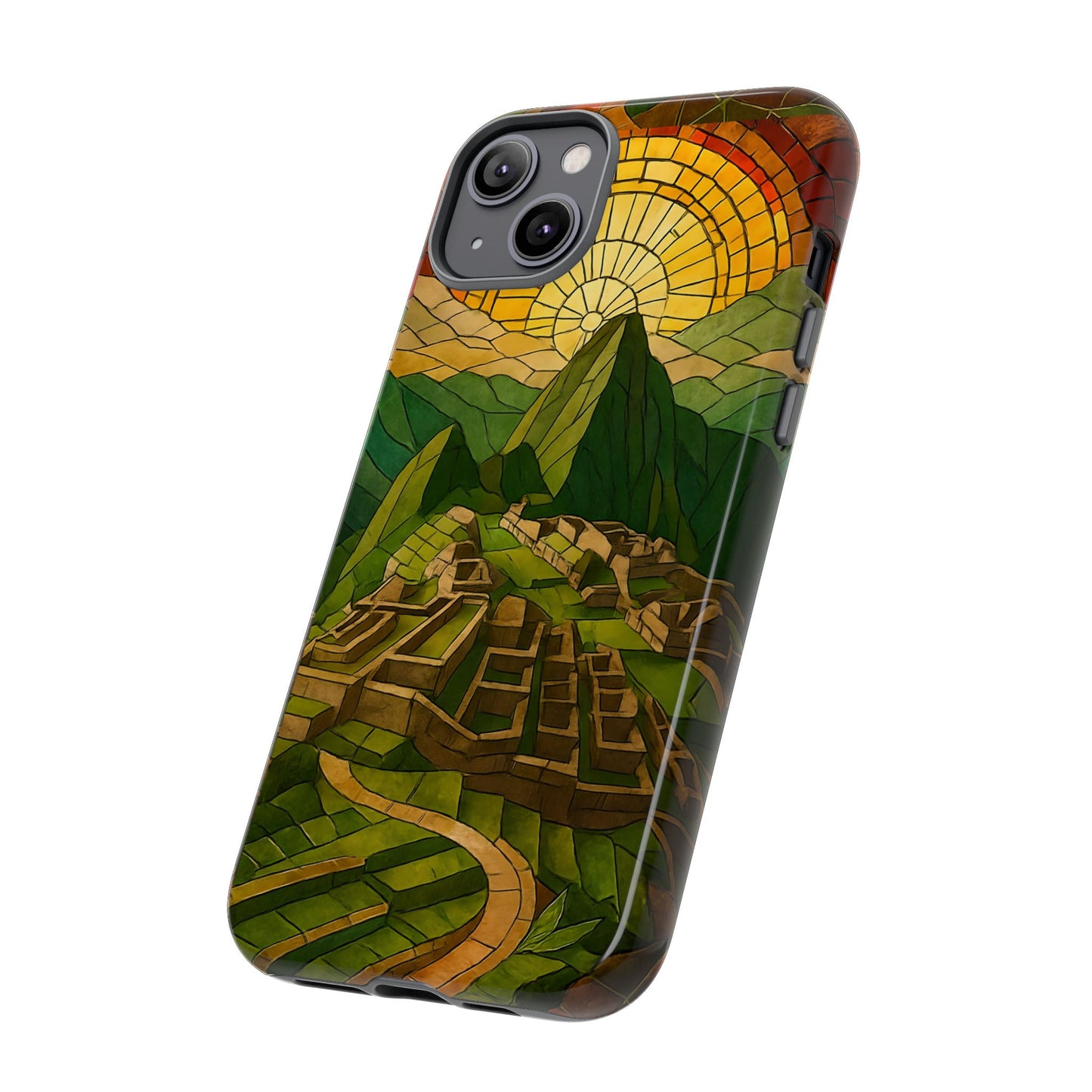Inca Ruins Tough Phone Case - Machu Picchu Landmark Design, Historic Peru Travel Aesthetic Compatible with iPhone, Galaxy, and Google Phones