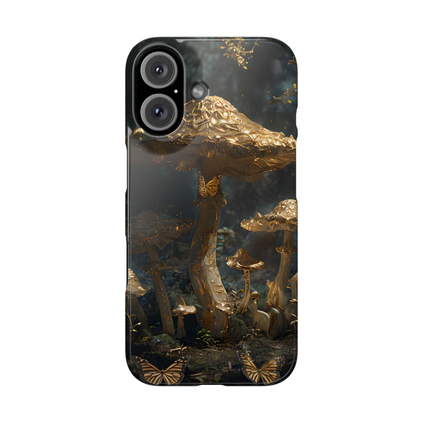 Enchanted Forest Slim Phone Cases, Fantasy Phone Cover, Mushroom Design, Nature Lover Gift, Boho Chic Cell Phone Case