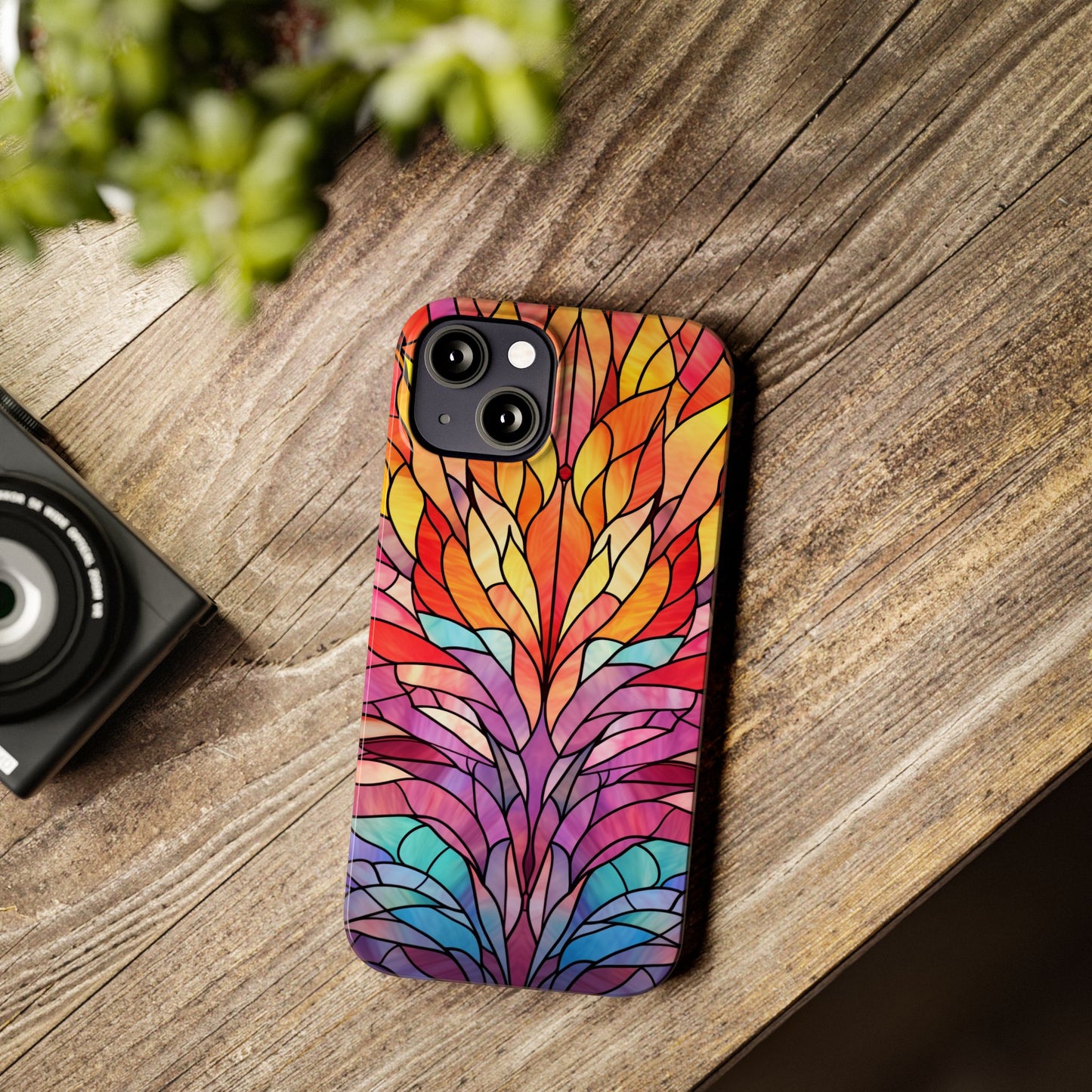 Vibrant Floral Slim Phone Cases, Colorful Smartphone Cover, Artistic Phone Skin, Unique Gift for Her, Nature-Inspired Accessory