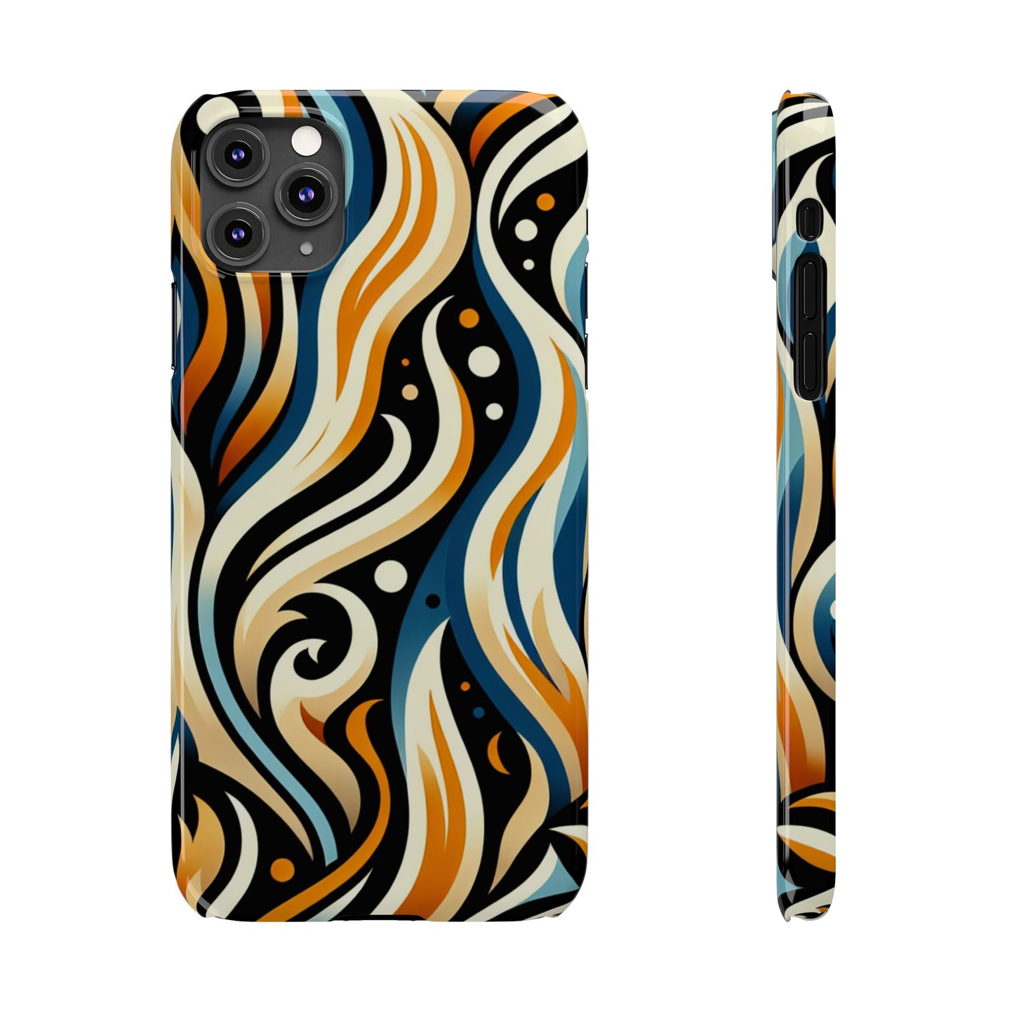 Stylish Slim Phone Cases with Bold Abstract Design, Phone Accessories, Trendy Gift, Unique Art, Colorful Protective Cover