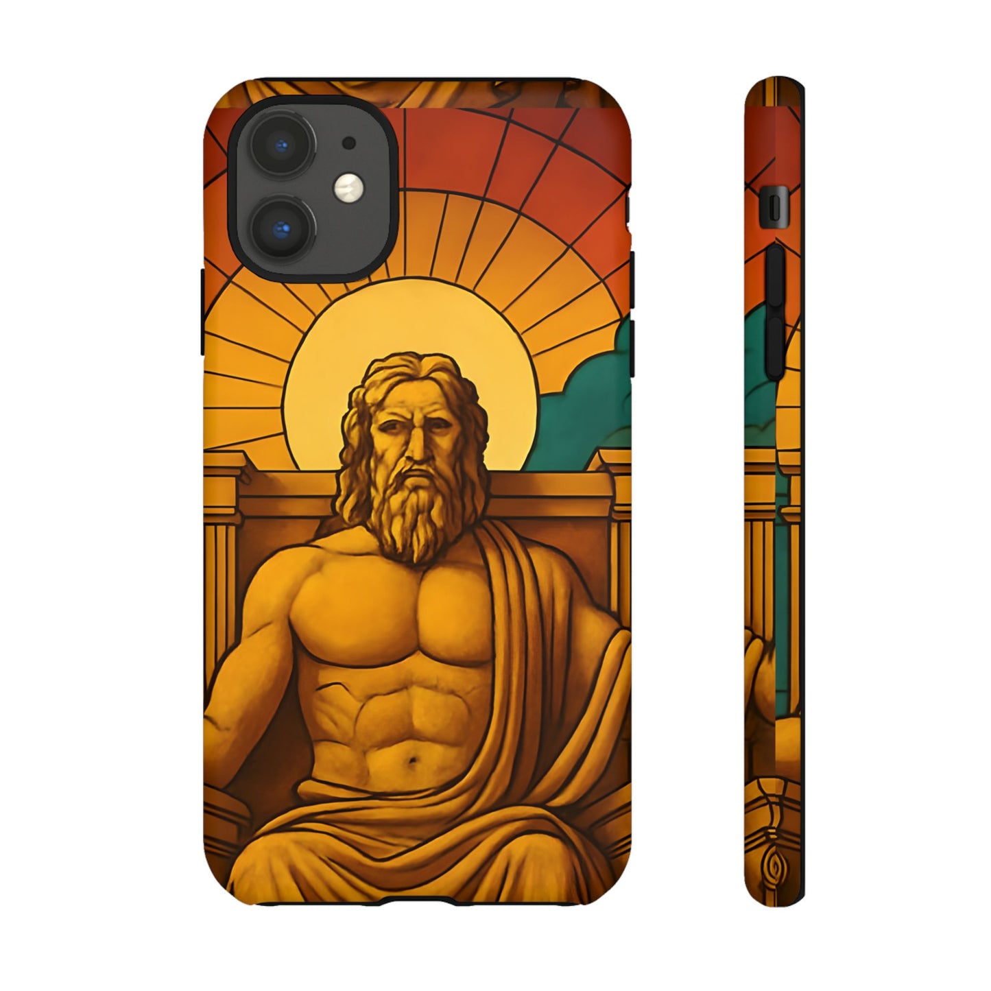 Olympia Zeus Statue Tough Phone Case - Classic Greek Art Design, Historic World Wonder Aesthetic, Compatible with iPhone, Galaxy, and Google
