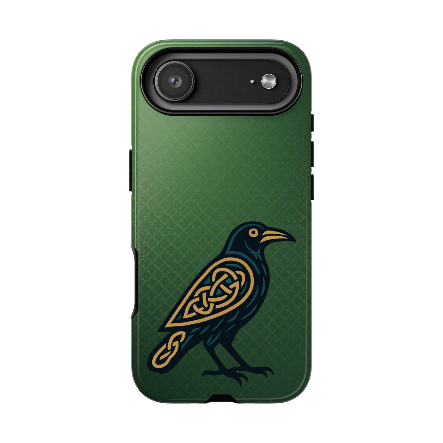 Celtic Raven Tough Phone Case, Irish Mythology Bird Design, Gold Raven iPhone Case, Gothic Celtic Symbol, Heritage Gift Idea