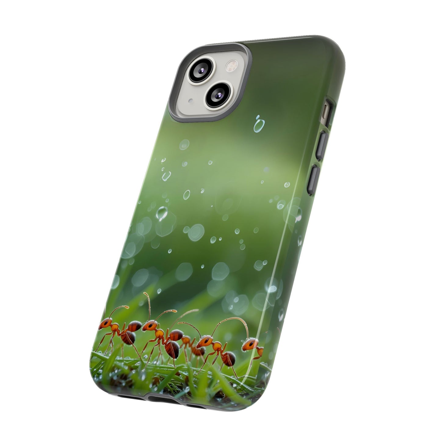 Marching Ant Pattern Tough Phone Case - Realistic Insect Art, Minimalist Nature Aesthetic, Compatible with iPhone, Galaxy, and Google Phones
