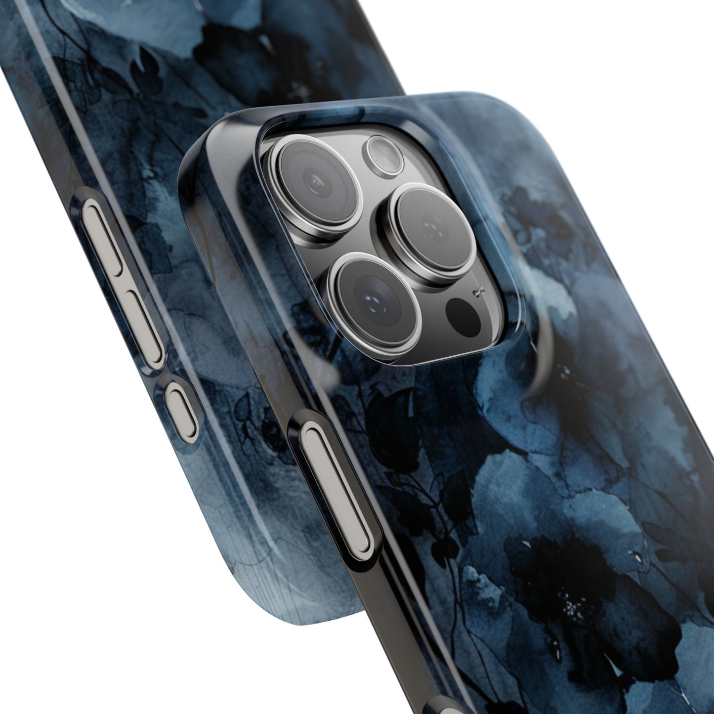 Elegant Floral Slim Phone Cases | Trendy Phone Cover, Blue Flower Design, Gift for Her, Stylish Mobile Case, Floral Accessories