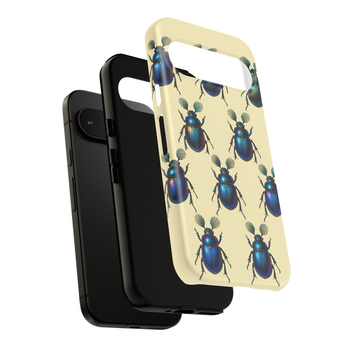 Beetle Tough Phone Case - Nature-Inspired Insect Art, Vintage Bug Pattern Design, Compatible with iPhone, Galaxy, and Google Phones