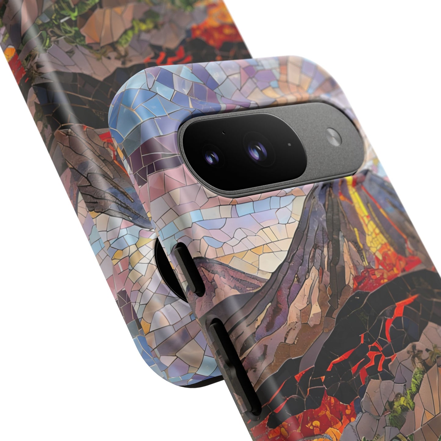Hawaii Volcanoes National Park Hawaii Phone Case, Mosaic Phone Case, Hawaii Nature Art, National Park Gift, Scenic Waterfall Phone Cover