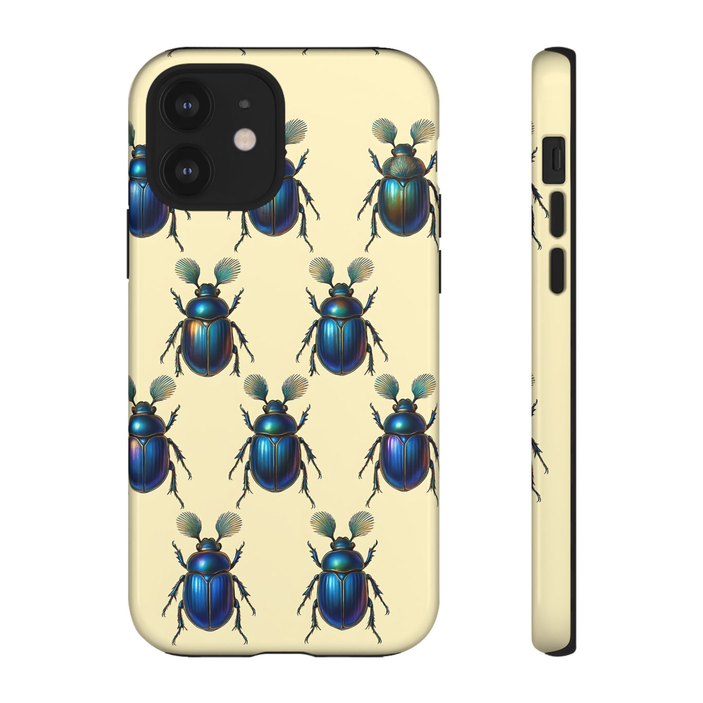 Beetle Tough Phone Case - Nature-Inspired Insect Art, Vintage Bug Pattern Design, Compatible with iPhone, Galaxy, and Google Phones