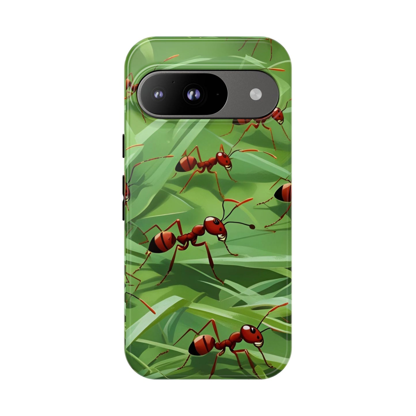 Marching Ant Pattern Tough Phone Case - Realistic Insect Art, Minimalist Nature Aesthetic, Compatible with iPhone, Galaxy, and Google Phones