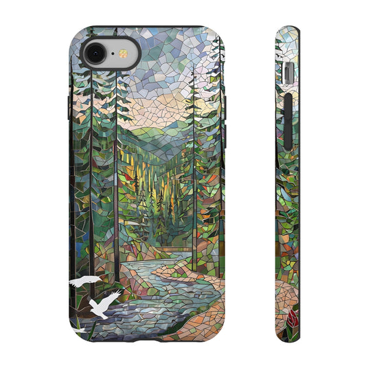 Olympic National Park Phone Case, Mosaic Phone Case, Olympic National Park Art Gift, Scenic Waterfall Phone Cover, Landscape Aesthetic Case