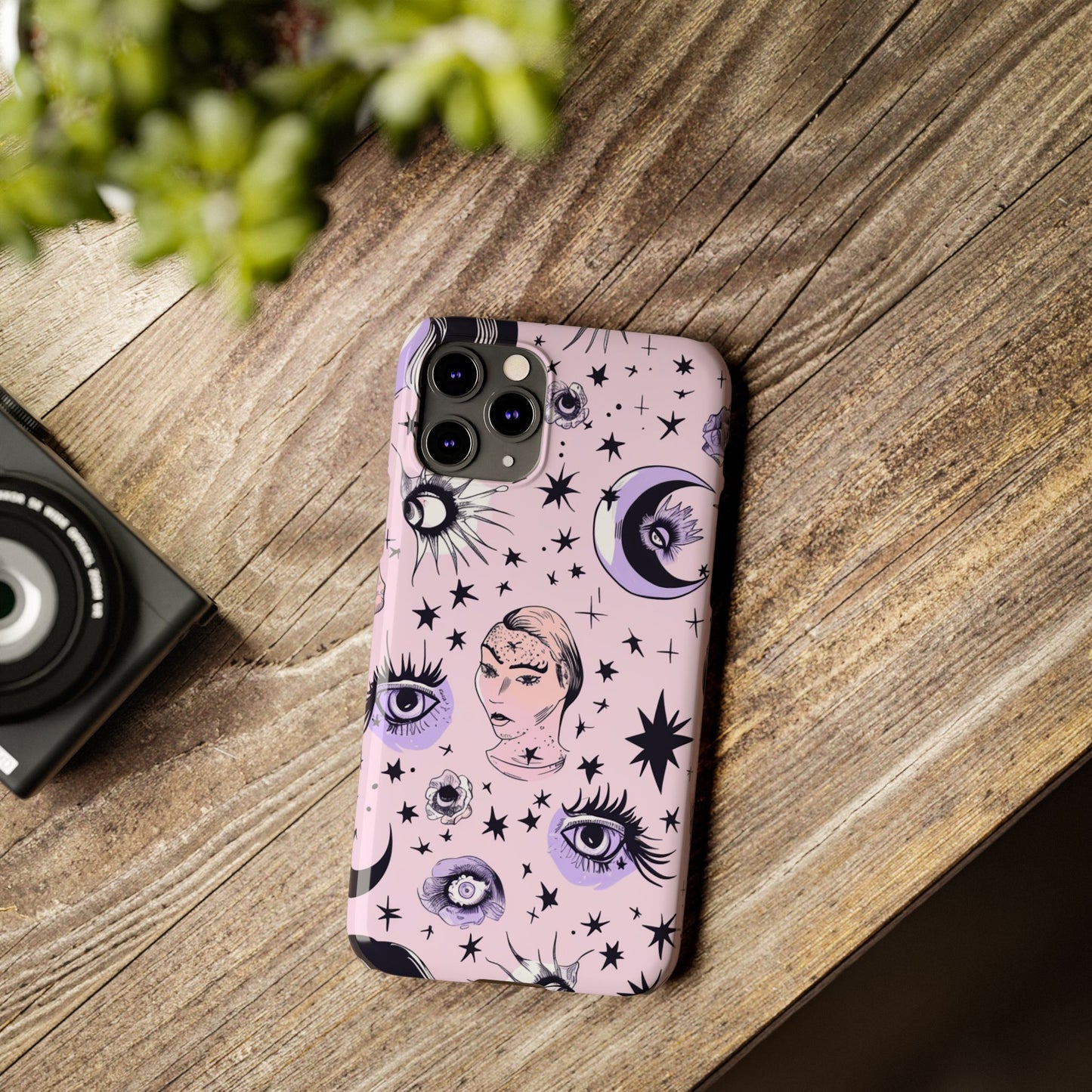 Celestial Slim Phone Cases - Stylish Cosmic Design, Personalized Phone Protectors, Astrology Gifts, Unique Phone Accessories, Moon & Stars