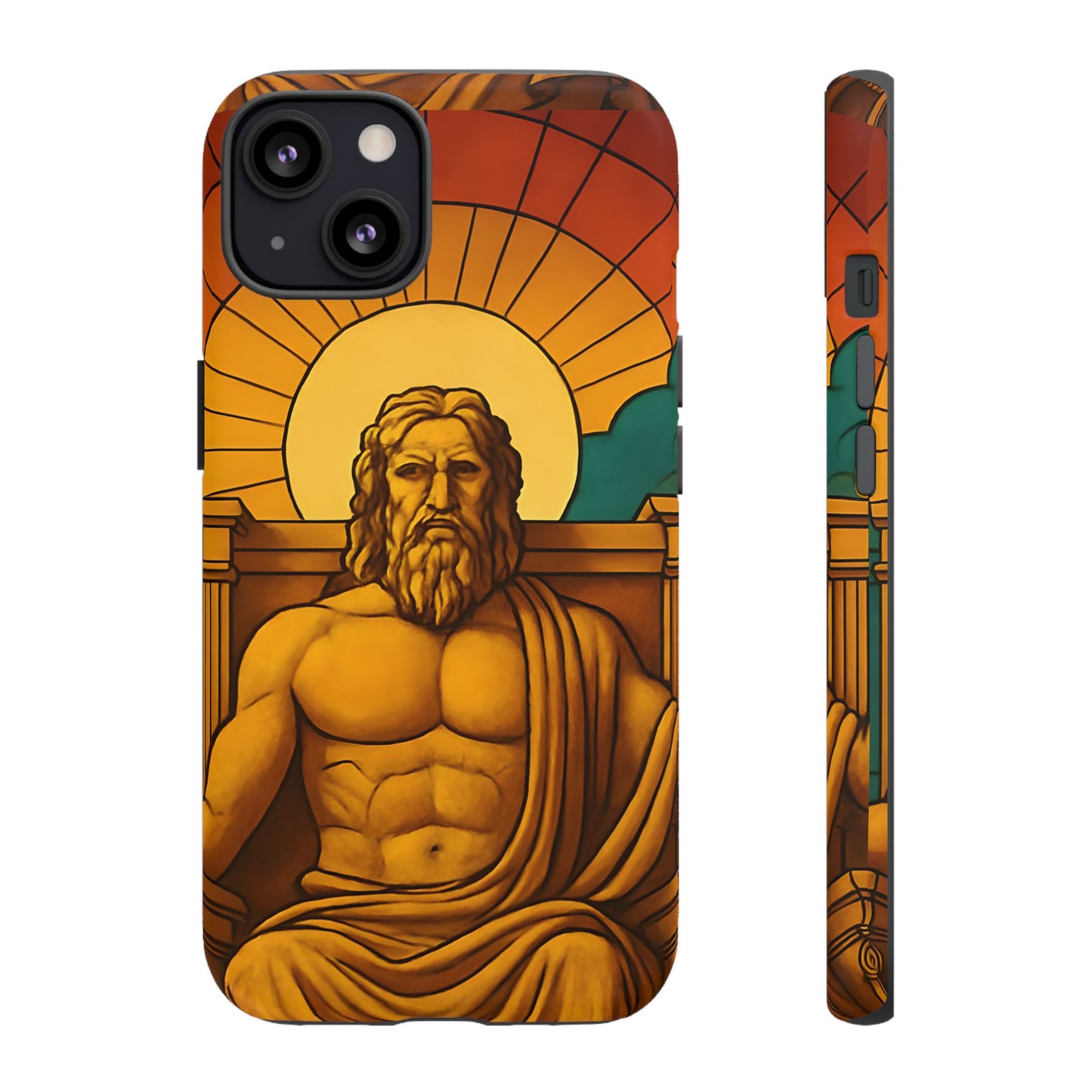 Olympia Zeus Statue Tough Phone Case - Classic Greek Art Design, Historic World Wonder Aesthetic, Compatible with iPhone, Galaxy, and Google