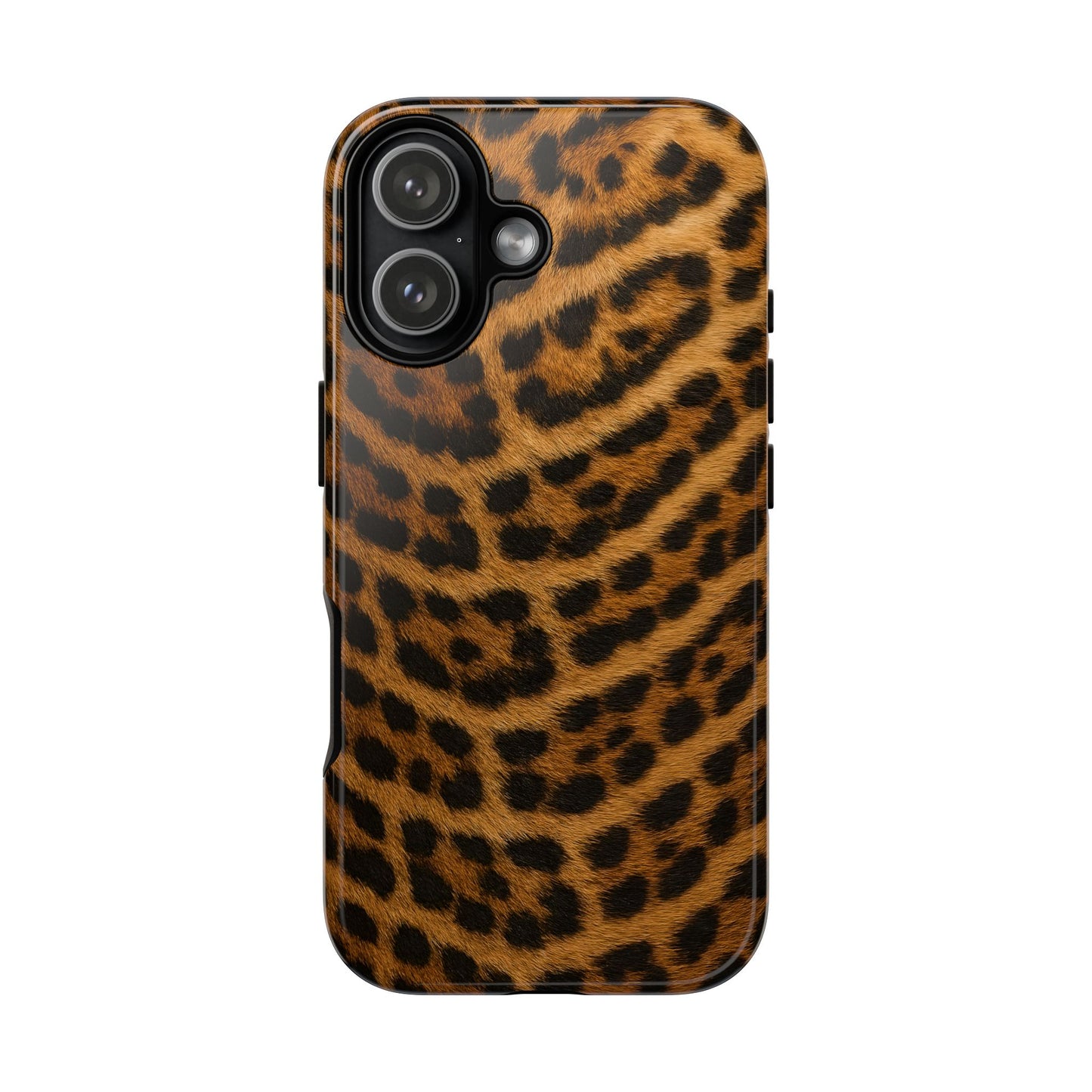 Leopard Print Tough Phone Case, Animal Print, Protective Wild Fur Style Cover Compatible with iPhone 17, 16, 15, 14, 13, Galaxy, Google