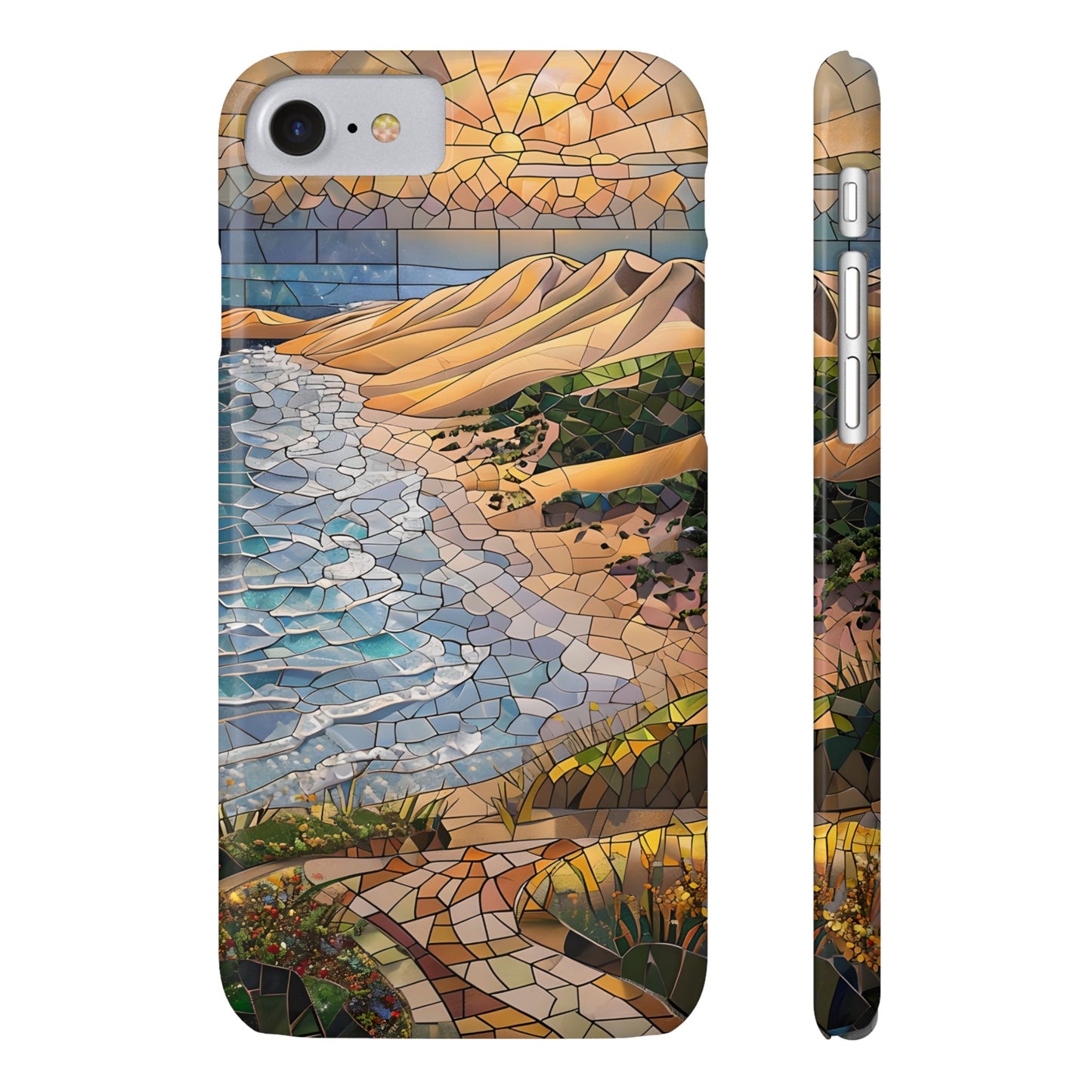 Indiana Dunes National Park Michigan Slim Phone Case, Mosaic Phone Case, East U.S. Nature Art, Coastal Chic, Ocean Lovers, Nature Inspired