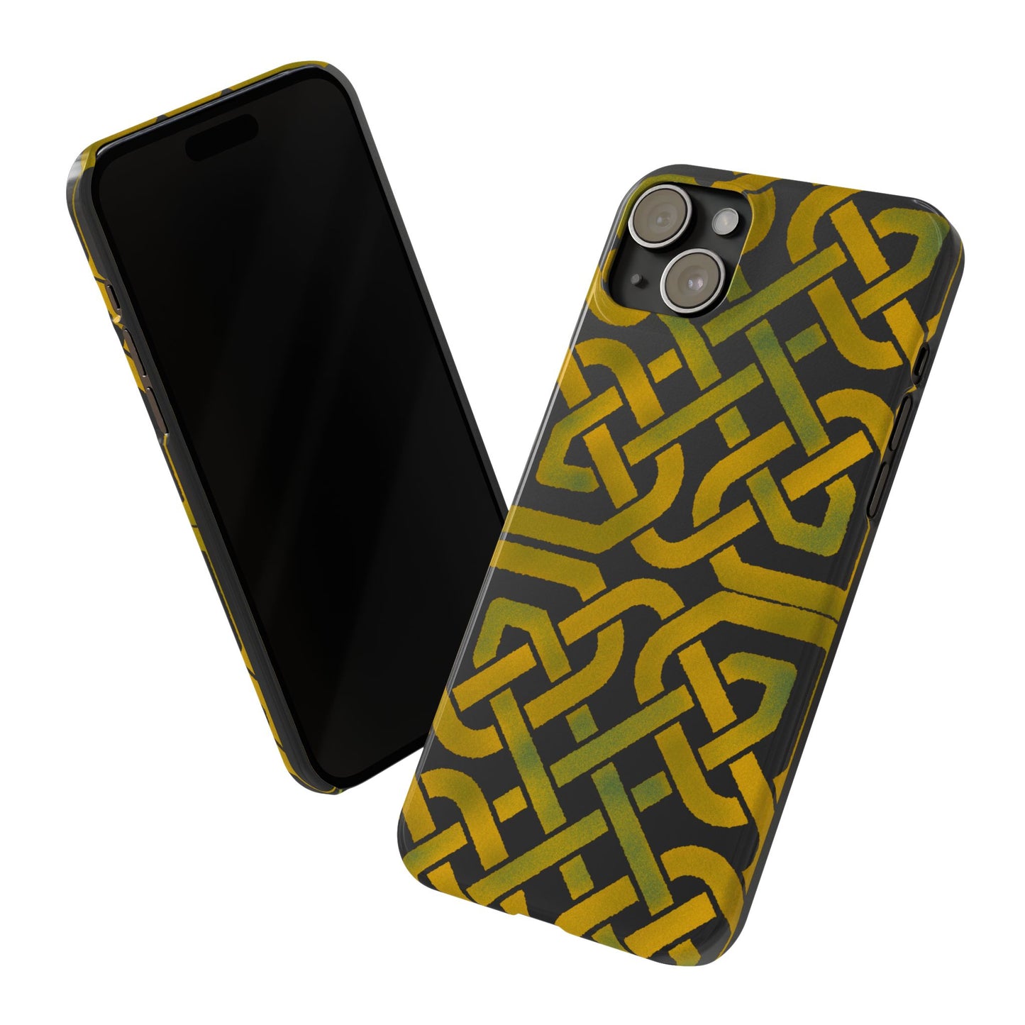 Celtic Knot Slim Phone Case, Irish Heritage Pattern Phone Cover, Celtic Art Design, Irish Culture Gift Compatible with iPhone