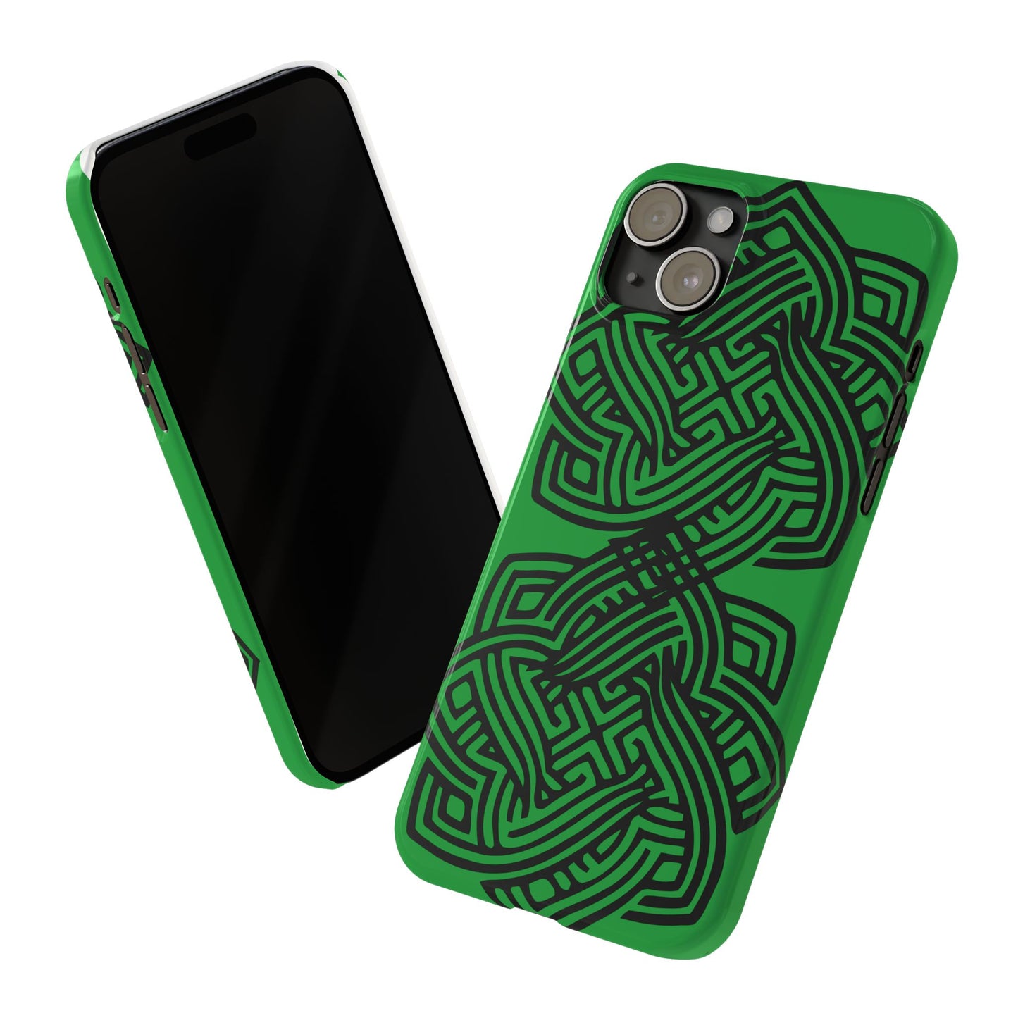 Celtic Knot Slim Phone Case, St. Patrick Design Phone Cover Compatible with iPhone 17, 16, 15, 14, 13, 12, 11