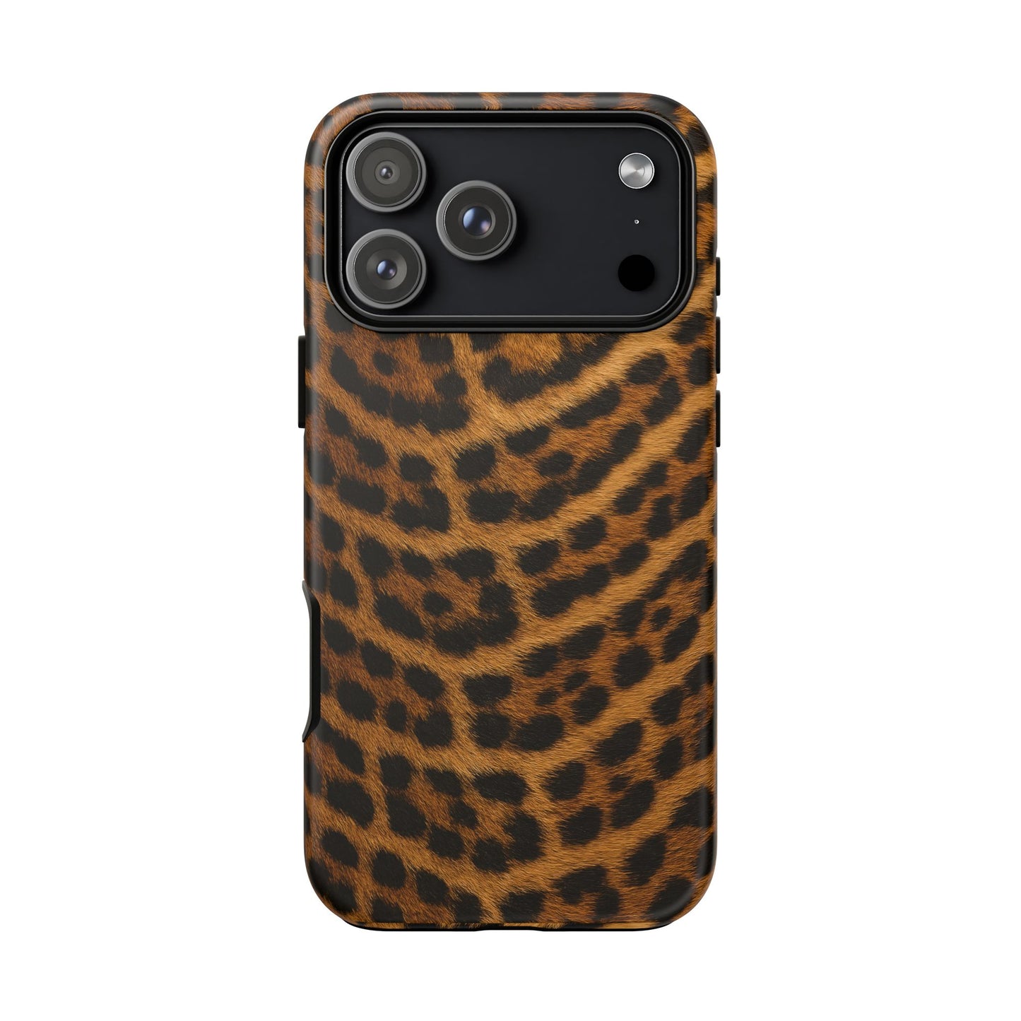 Leopard Print Tough Phone Case, Animal Print, Protective Wild Fur Style Cover Compatible with iPhone 17, 16, 15, 14, 13, Galaxy, Google